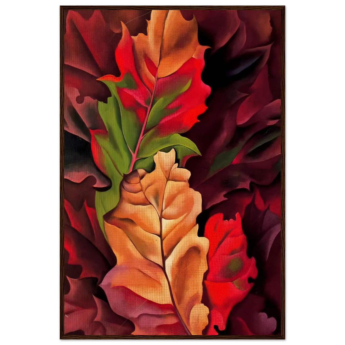 Autumn Leaves - Lake George, N.Y. Framed Poster | Georgia O'Keeffe Framed Prints Wall Art | Georgia O Keeffe Prints