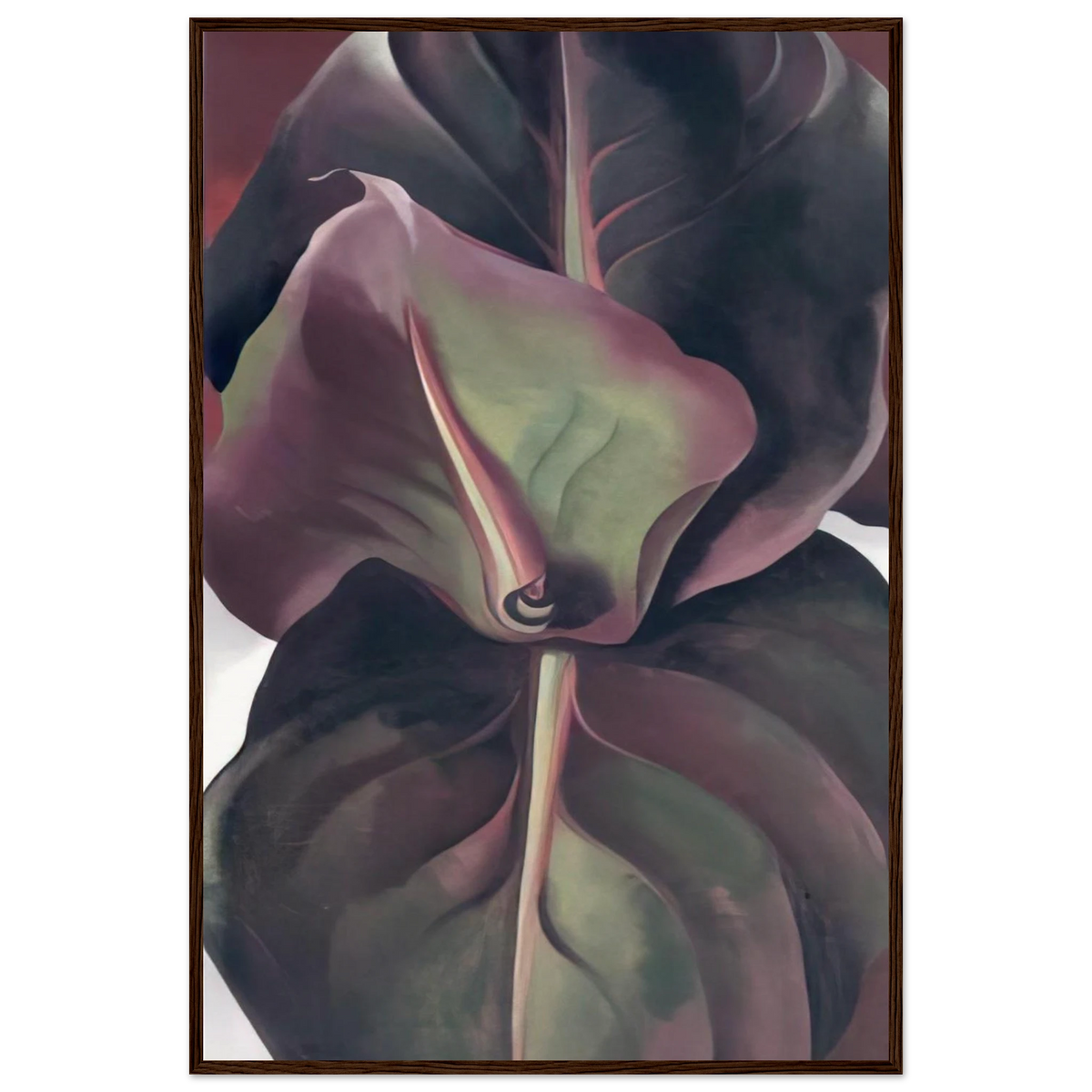 Canna Leaves Framed Poster | Georgia O'Keeffe Framed Prints Wall Art | Georgia O Keeffe Prints
