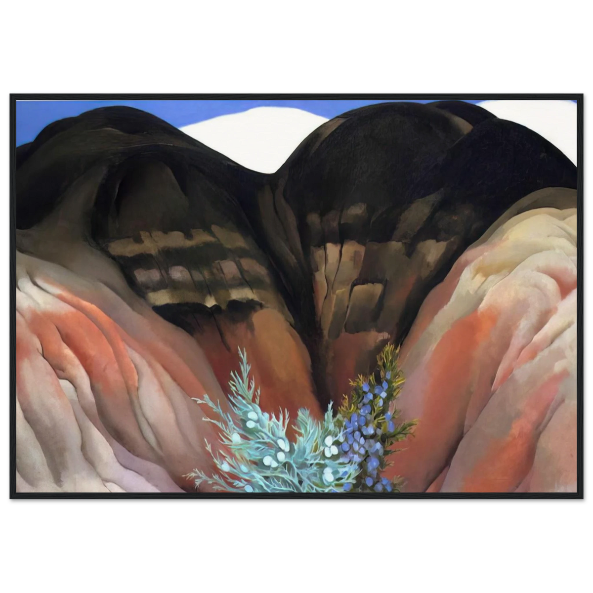 Black Hills with Cedar Framed Poster | Georgia O'Keeffe Framed Prints Wall Art | Georgia O Keeffe Prints