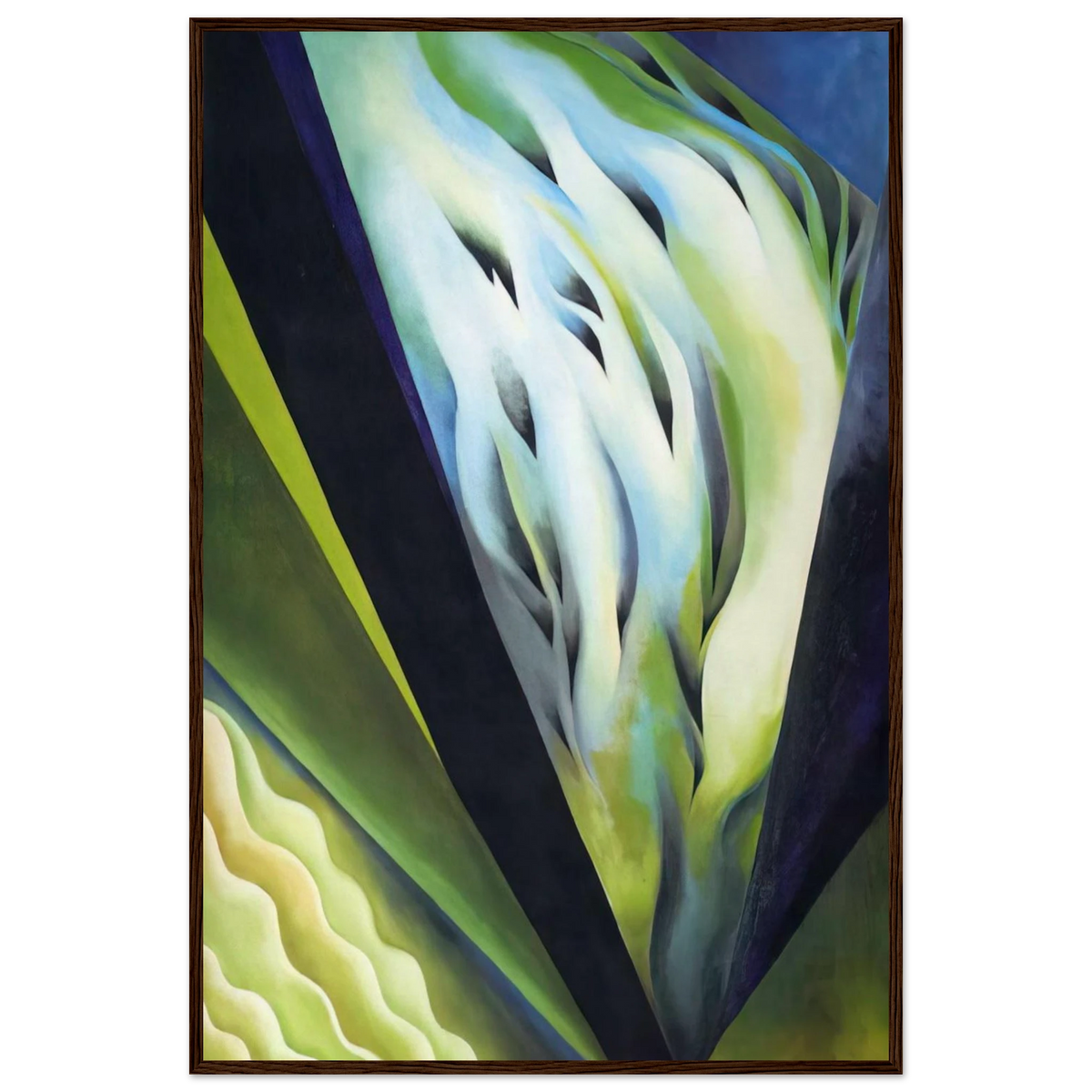 Blue and Green Music Framed Poster | Georgia O'Keeffe Framed Prints Wall Art | Georgia O Keeffe Prints