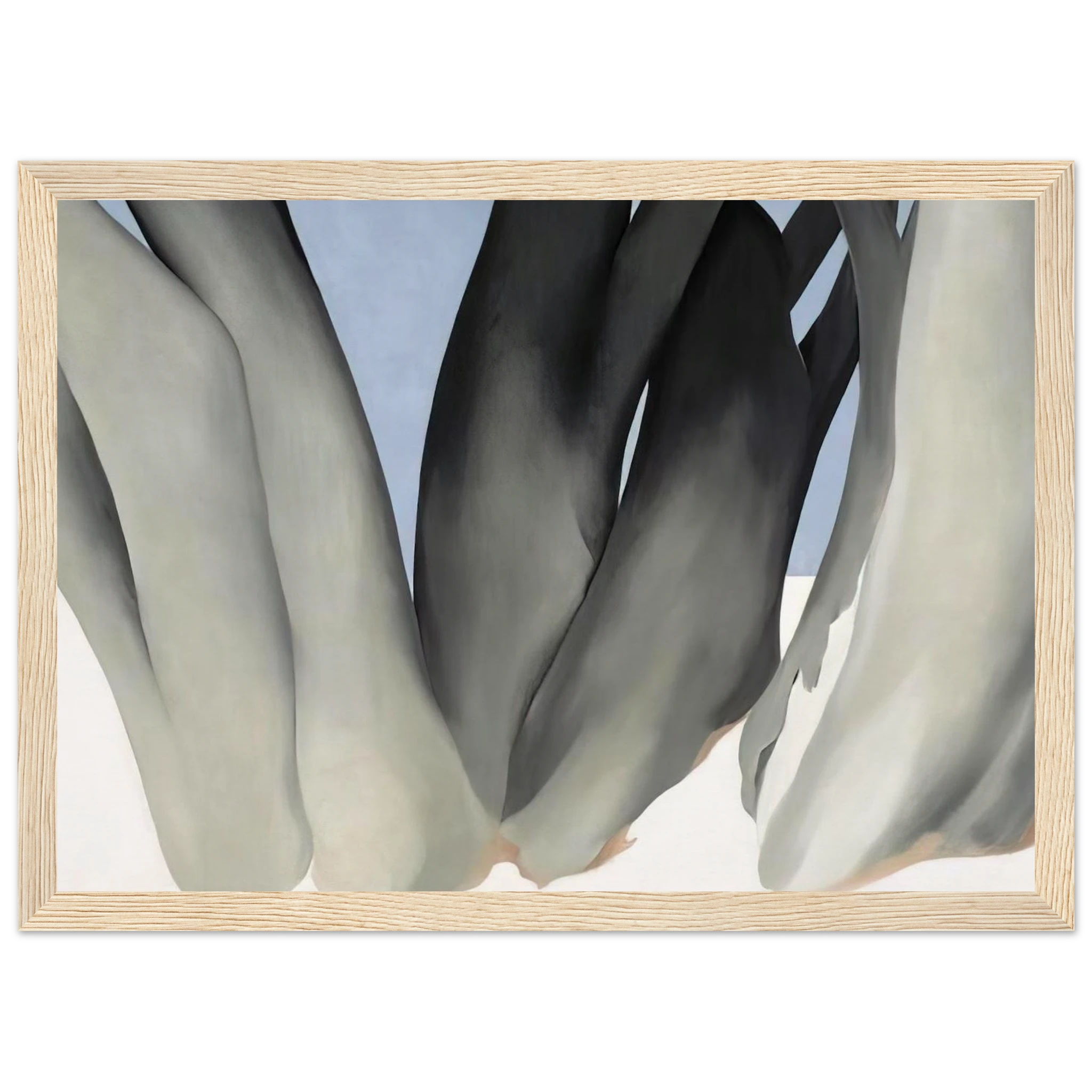Bare Tree Trunks with Snow Framed Poster | Georgia O'Keeffe Framed Prints Wall Art | Georgia O Keeffe Prints