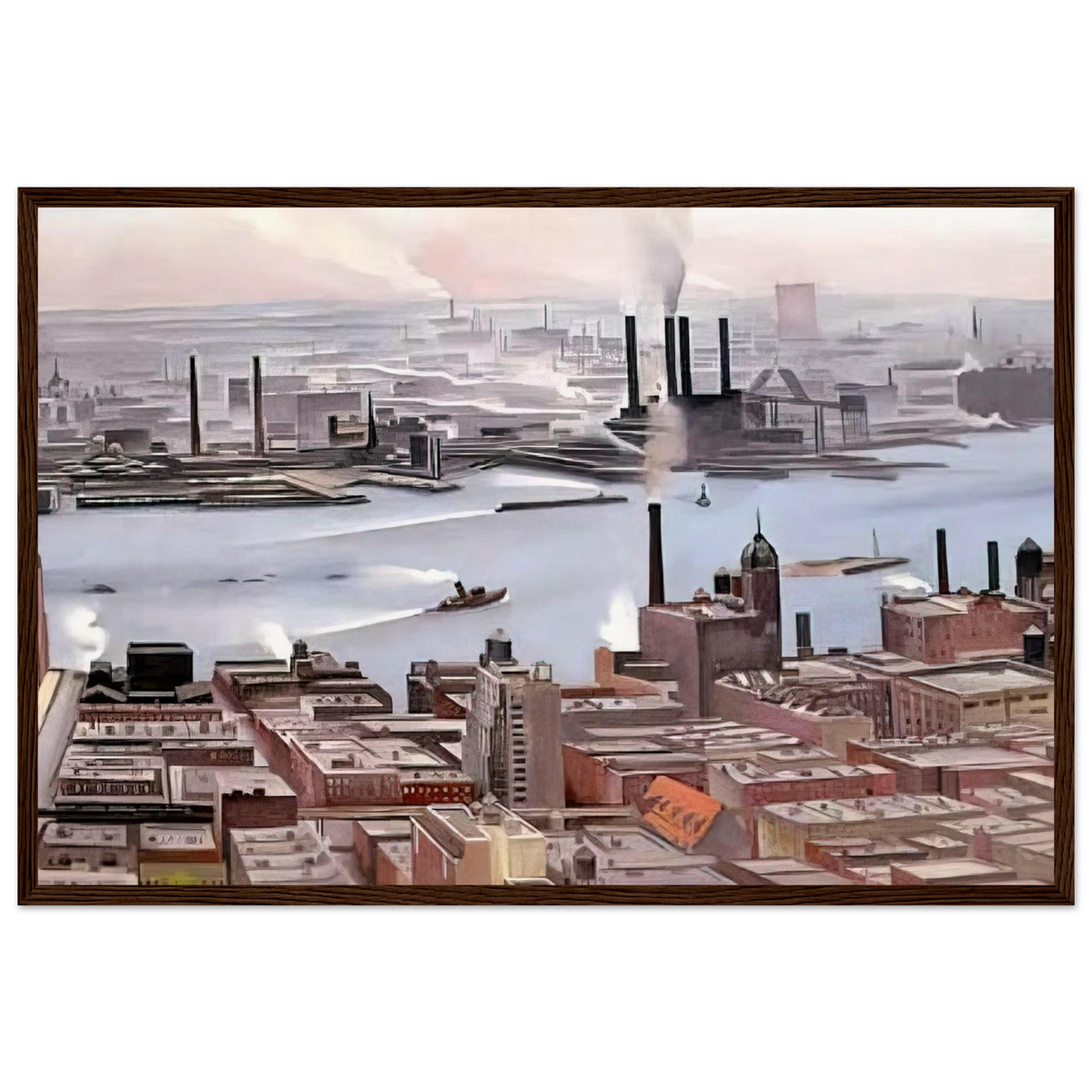 East River from the Thirtieth Story of the Shelton Hotel Framed Poster | Georgia O'Keeffe Framed Prints Wall Art | Georgia O Keeffe Prints