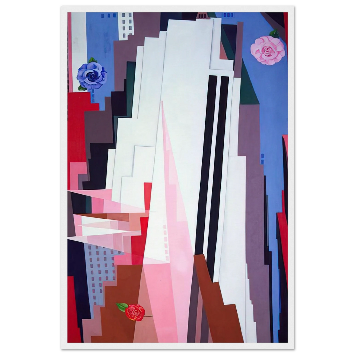 Manhattan Framed Poster | Georgia O'Keeffe Framed Prints Wall Art | Georgia O Keeffe Prints