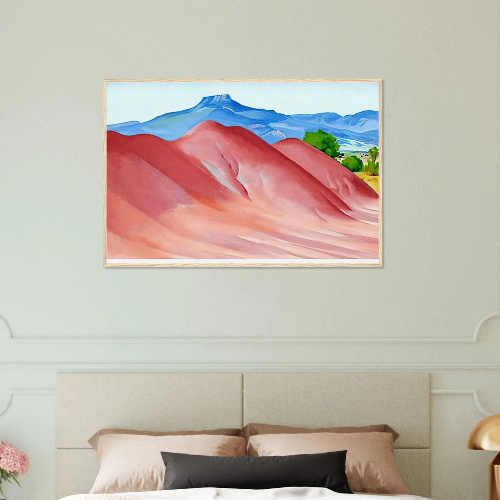 Red Hills and Pedernal Framed Poster | Georgia O'Keeffe Framed Prints Wall Art | Georgia O Keeffe Prints