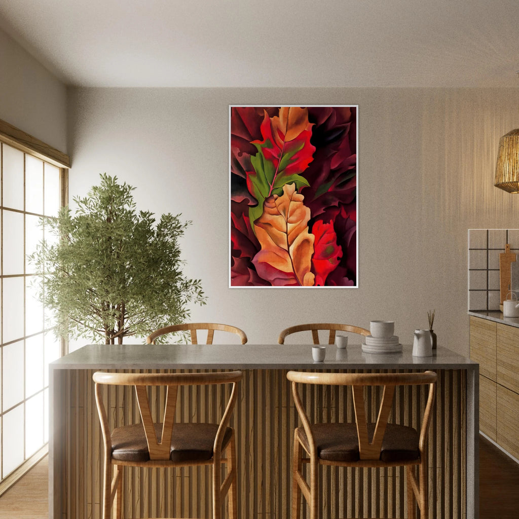 Autumn Leaves - Lake George, N.Y. Framed Poster | Georgia O'Keeffe Framed Prints Wall Art | Georgia O Keeffe Prints