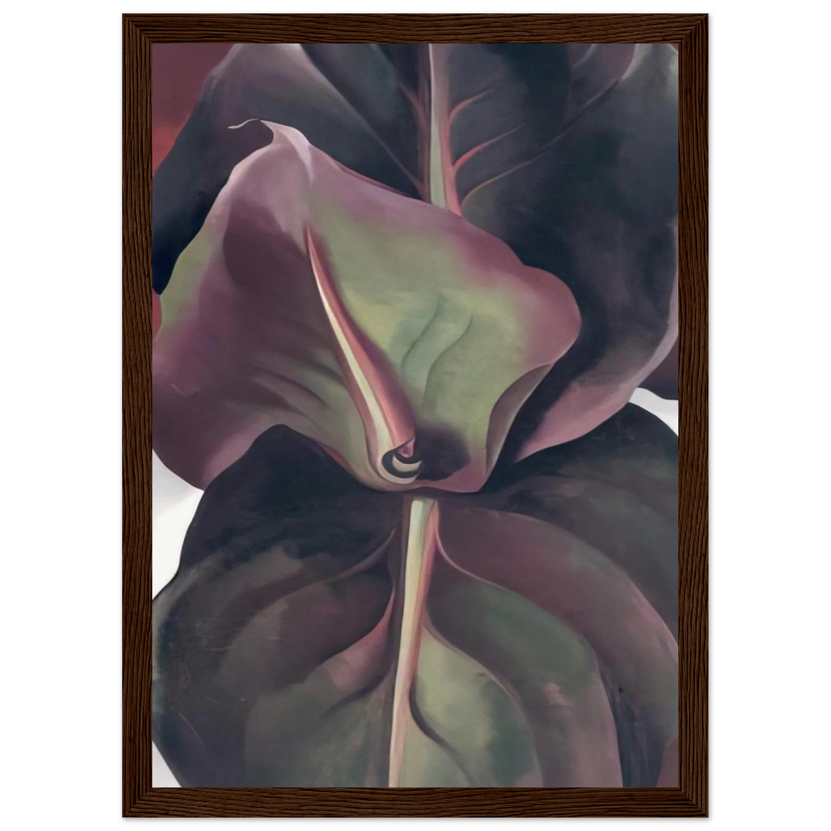 Canna Leaves Framed Poster | Georgia O'Keeffe Framed Prints Wall Art | Georgia O Keeffe Prints