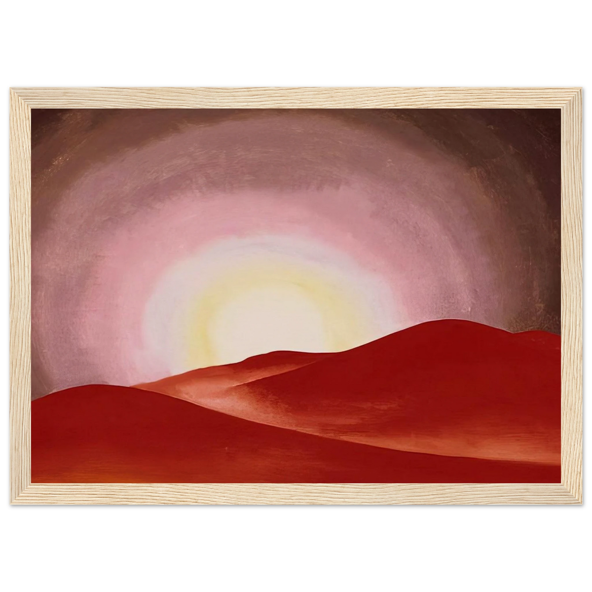 Red Hills, Lake George Framed Poster | Georgia O'Keeffe Framed Prints Wall Art | Georgia O Keeffe Prints