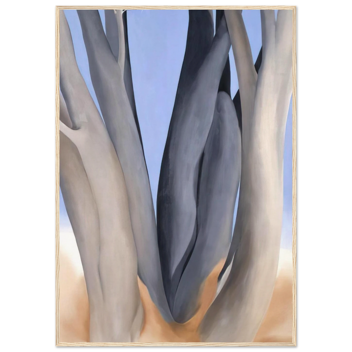 Dark Tree Trunks Framed Poster | Georgia O'Keeffe Framed Prints Wall Art | Georgia O Keeffe Prints