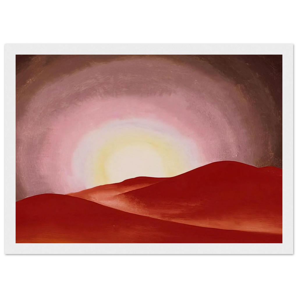 Red Hills, Lake George Framed Poster | Georgia O'Keeffe Framed Prints Wall Art | Georgia O Keeffe Prints