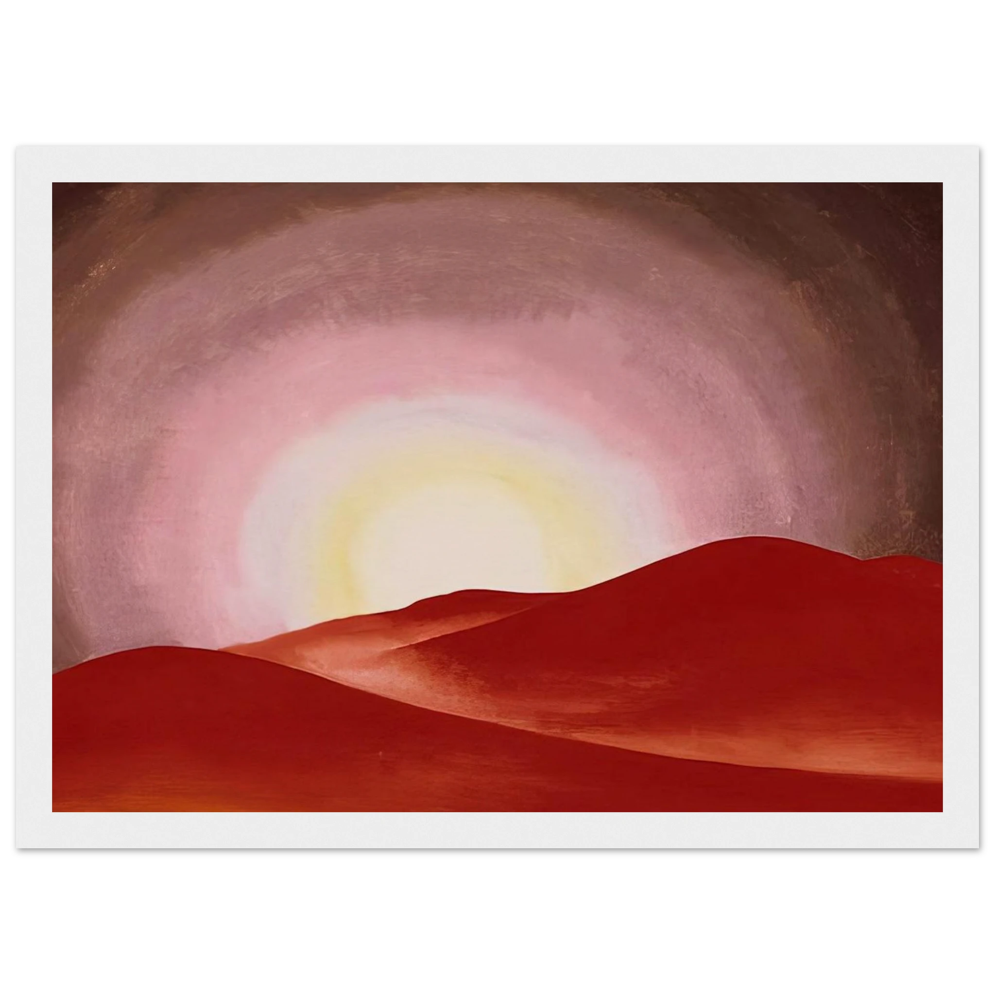 Red Hills, Lake George Framed Poster | Georgia O'Keeffe Framed Prints Wall Art | Georgia O Keeffe Prints