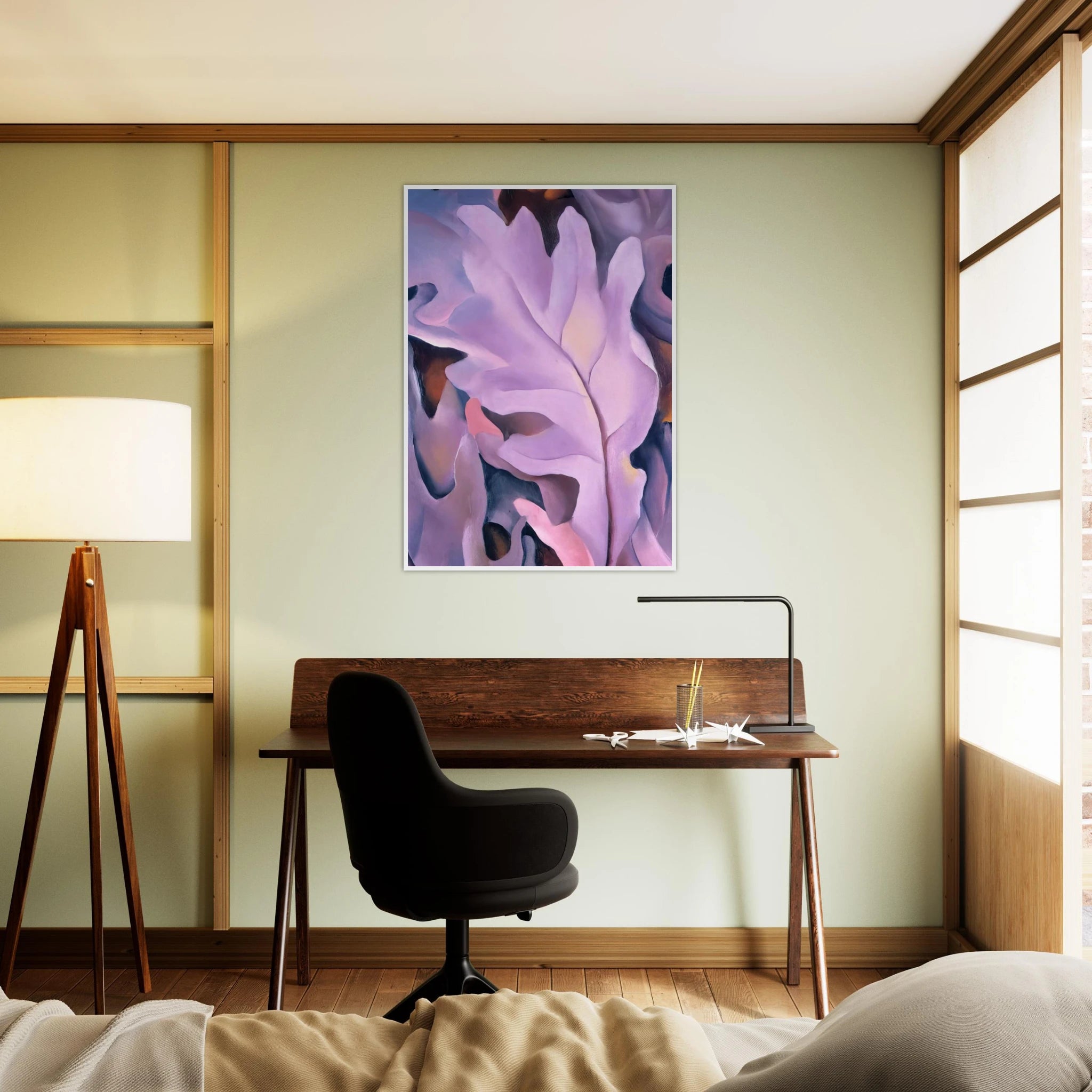Purple Leaves Framed Poster | Georgia O'Keeffe Framed Prints Wall Art | Georgia O Keeffe Prints