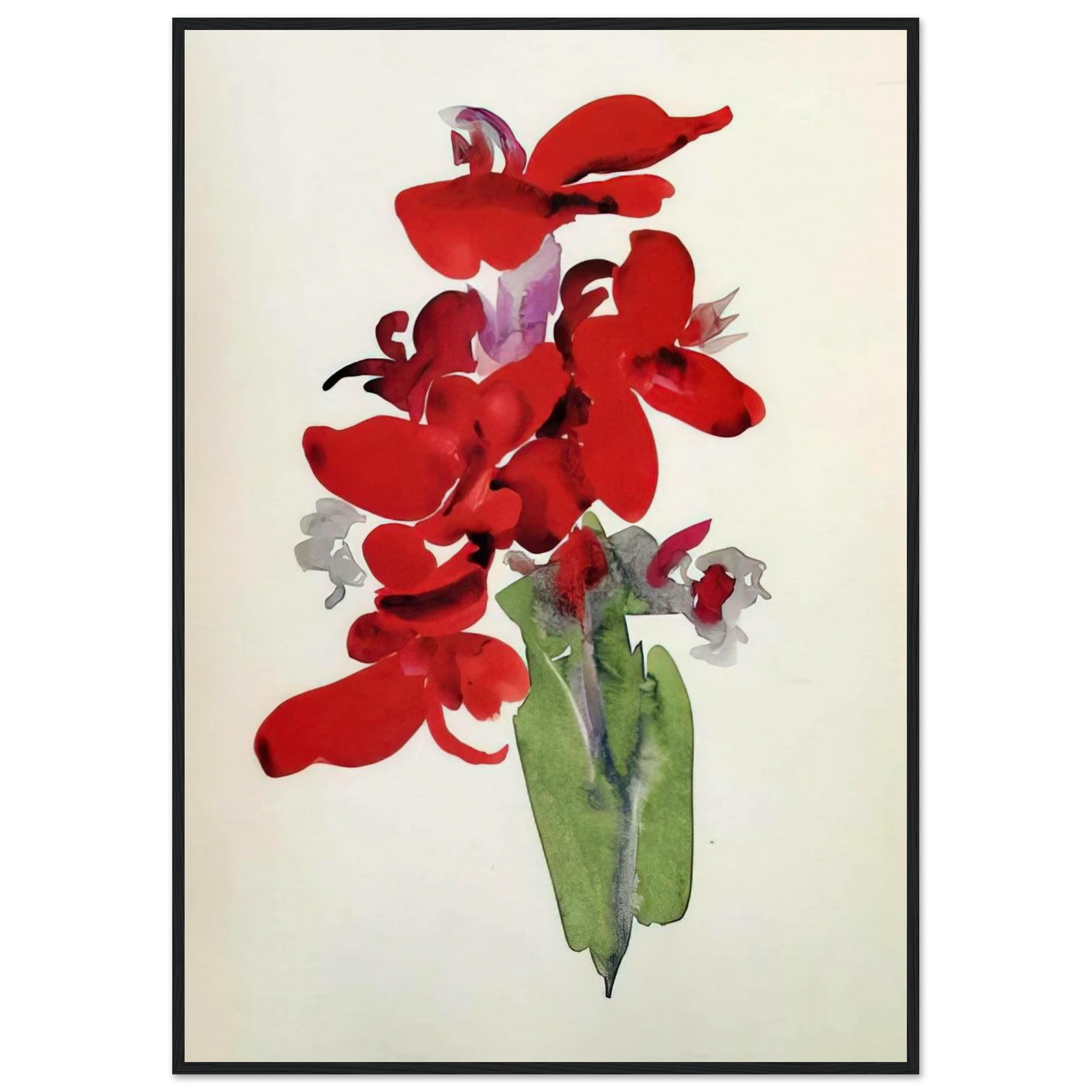 Red Canna Framed Poster | Georgia O'Keeffe Framed Prints Wall Art | Georgia O Keeffe Prints