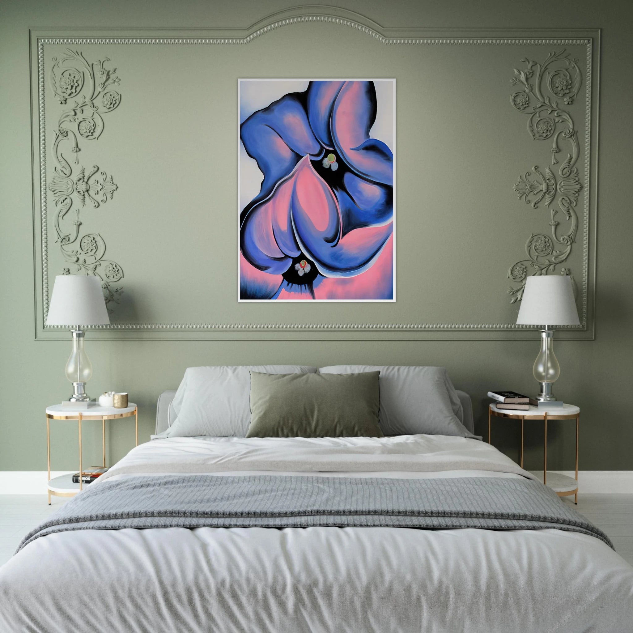 Purple Petunia Framed Poster | Georgia O'Keeffe Framed Prints Wall Art | Georgia O Keeffe Prints