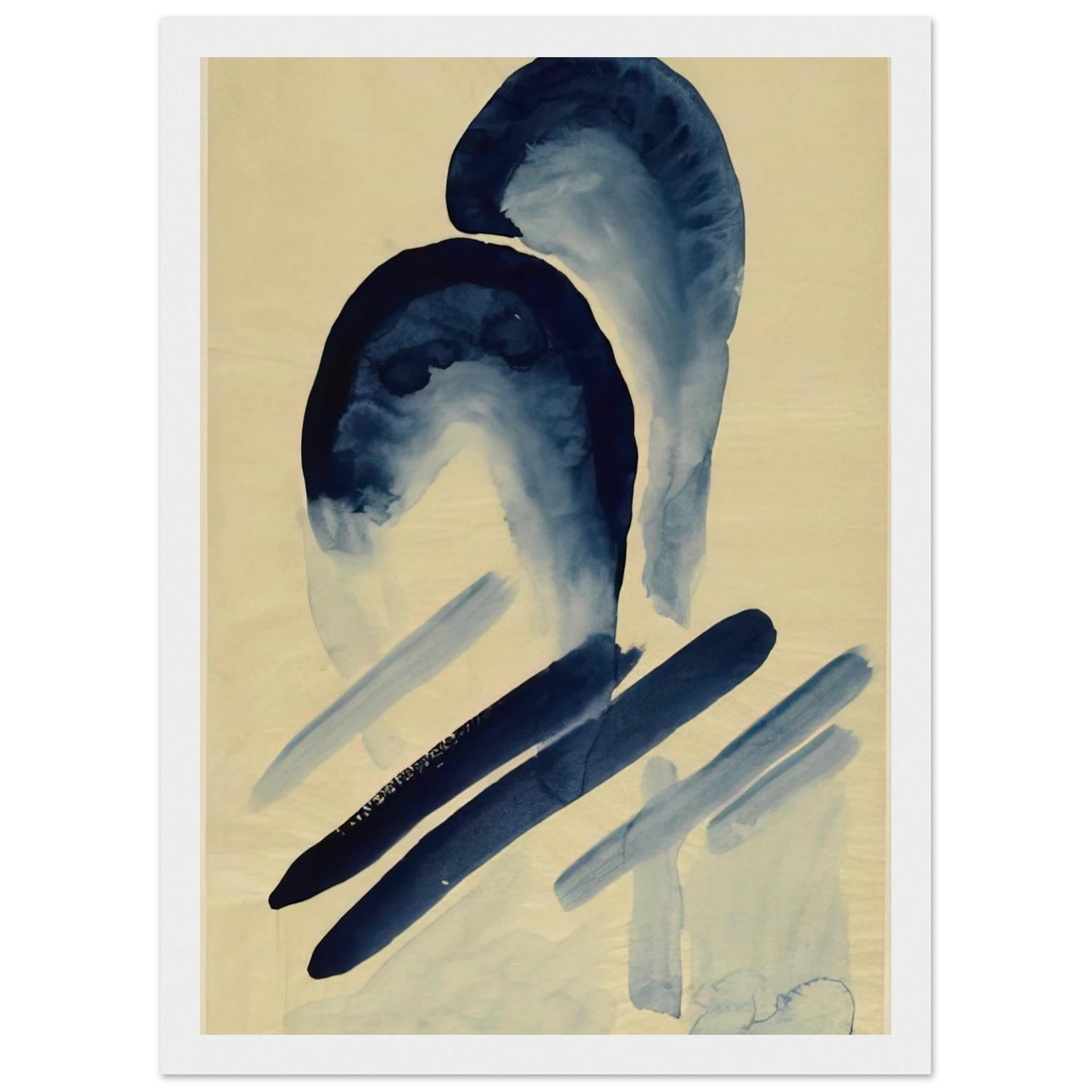 Blue-03 Framed Poster | Georgia O'Keeffe Framed Prints Wall Art | Georgia O Keeffe Prints