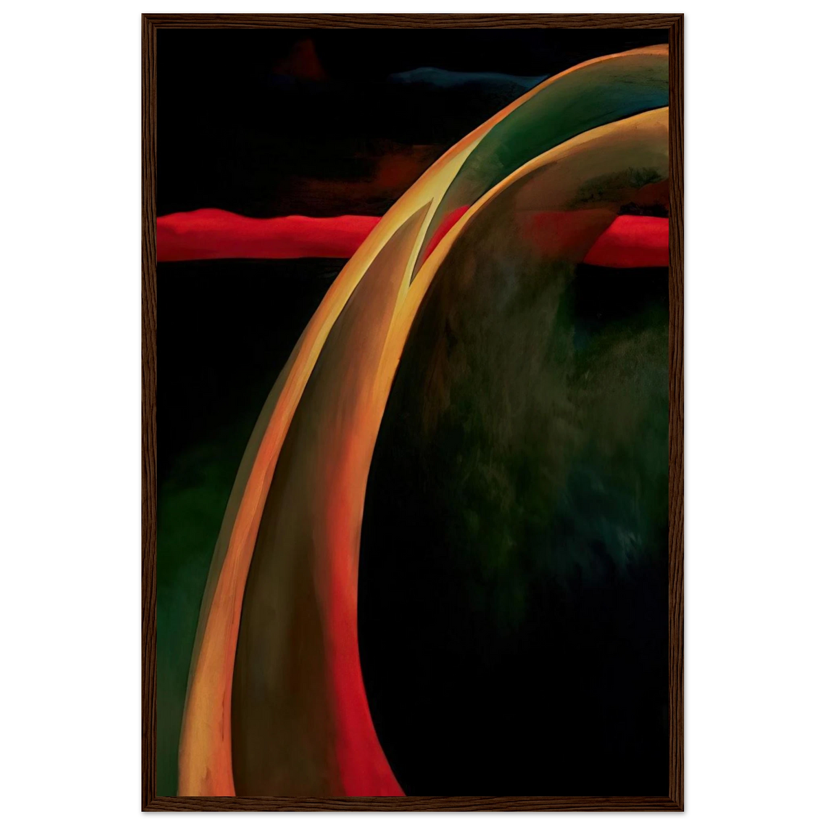 Red and Orange Streak Framed Poster | Georgia O'Keeffe Framed Prints Wall Art | Georgia O Keeffe Prints