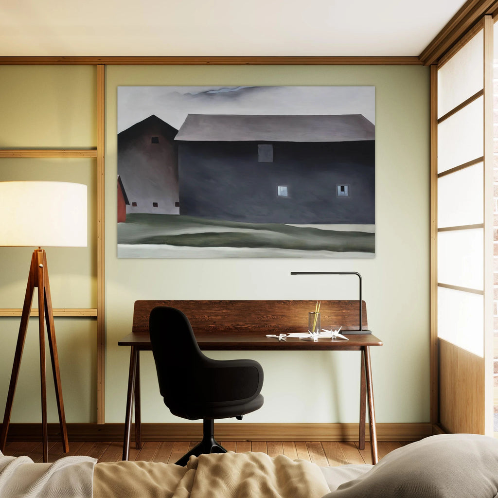 Lake George Barns Poster | Georgia O'Keeffe Poster | Georgia O Keeffe Prints