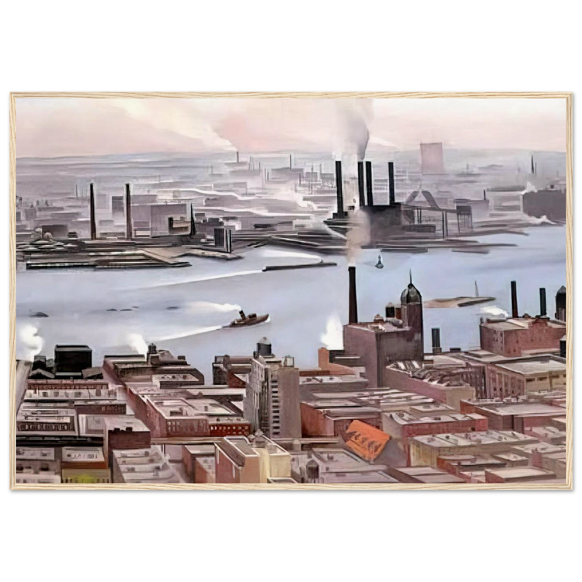 East River from the Thirtieth Story of the Shelton Hotel Framed Poster | Georgia O'Keeffe Framed Prints Wall Art | Georgia O Keeffe Prints