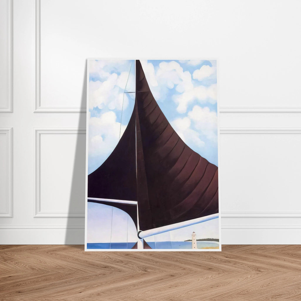 Brown Sail, Wing on Wing, Nassau Framed Poster | Georgia O'Keeffe Framed Prints Wall Art | Georgia O Keeffe Prints
