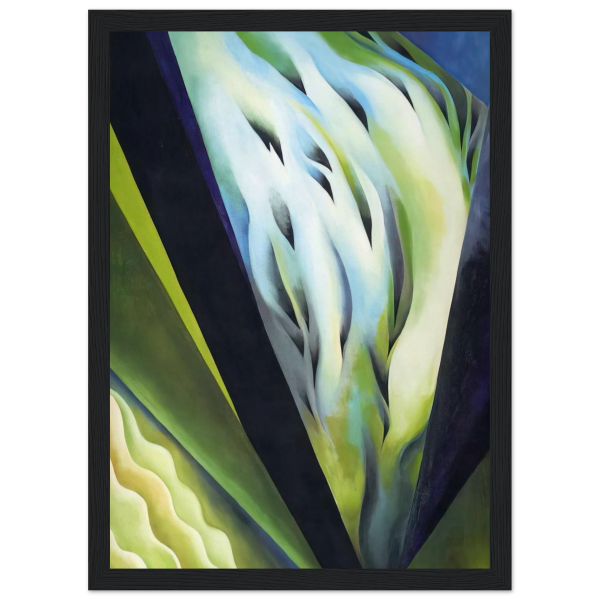 Blue and Green Music Framed Poster | Georgia O'Keeffe Framed Prints Wall Art | Georgia O Keeffe Prints