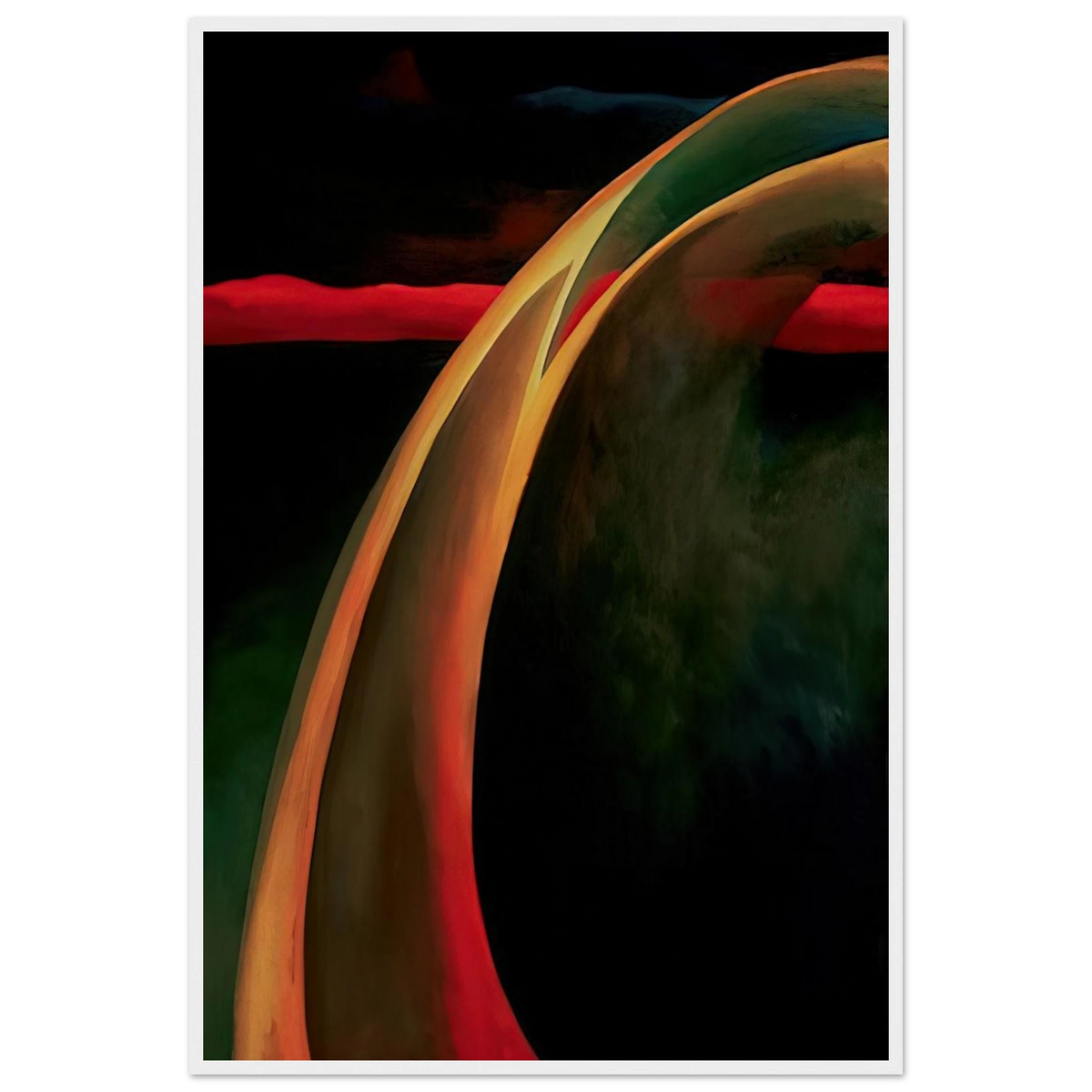 Red and Orange Streak Framed Poster | Georgia O'Keeffe Framed Prints Wall Art | Georgia O Keeffe Prints