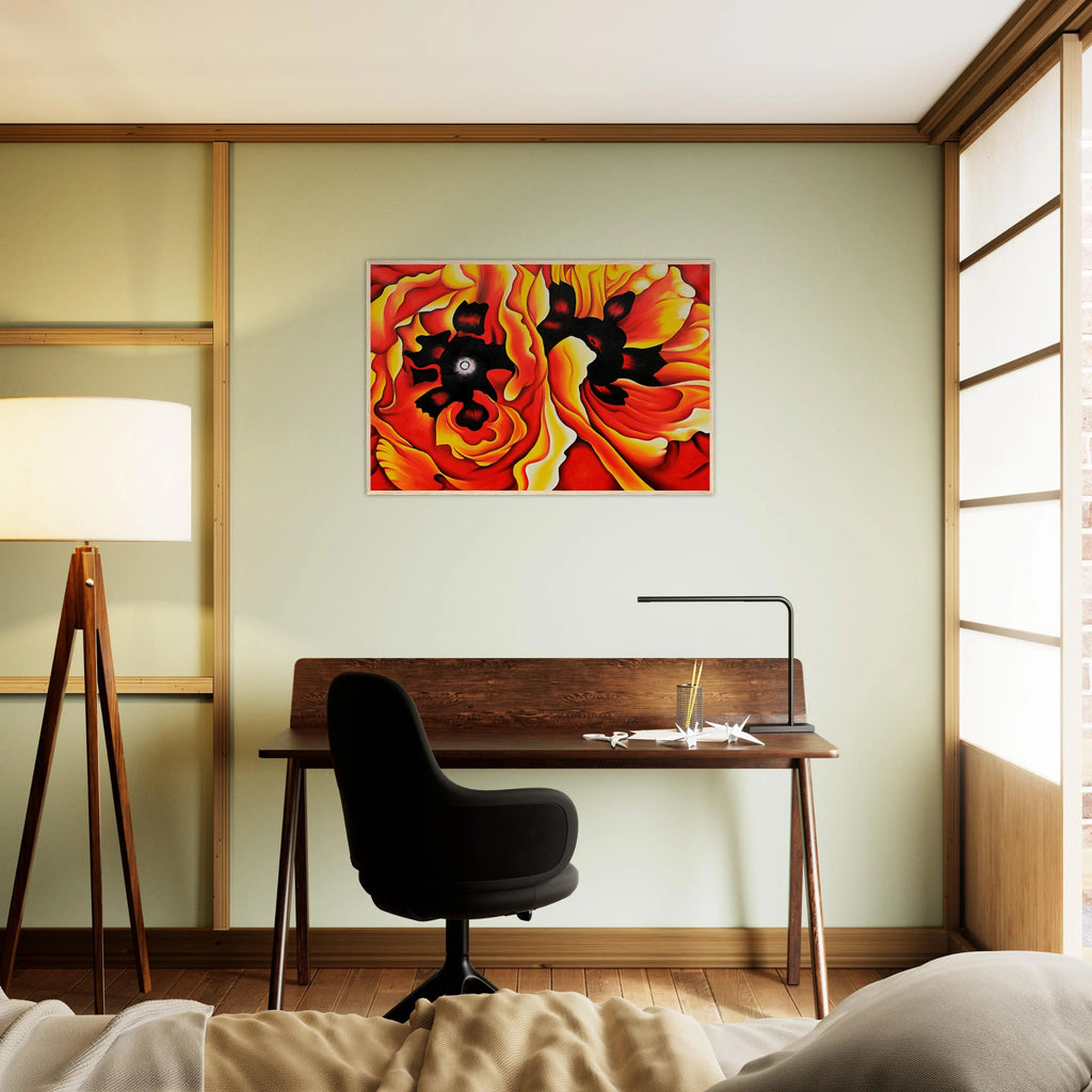 Oriental Poppies II Framed Poster | Georgia O'Keeffe Framed Prints Wall Art | Georgia O Keeffe Prints