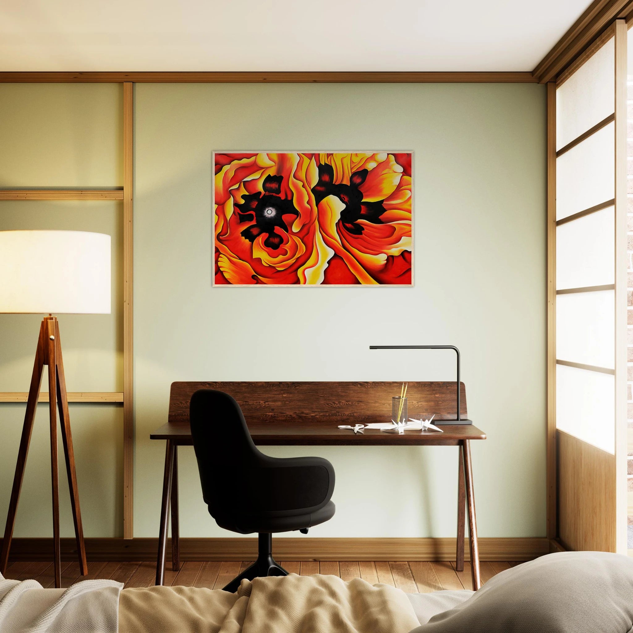 Oriental Poppies II Framed Poster | Georgia O'Keeffe Framed Prints Wall Art | Georgia O Keeffe Prints