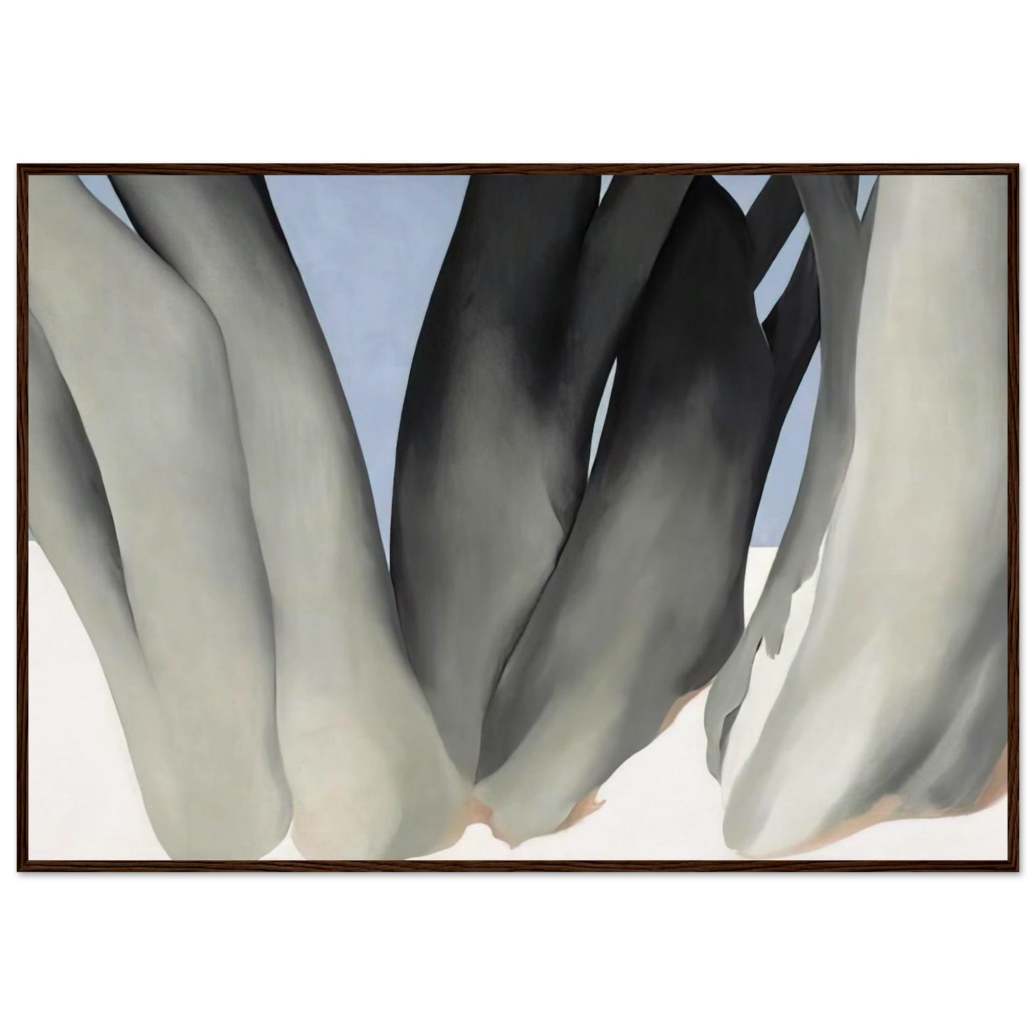 Bare Tree Trunks with Snow Framed Poster | Georgia O'Keeffe Framed Prints Wall Art | Georgia O Keeffe Prints