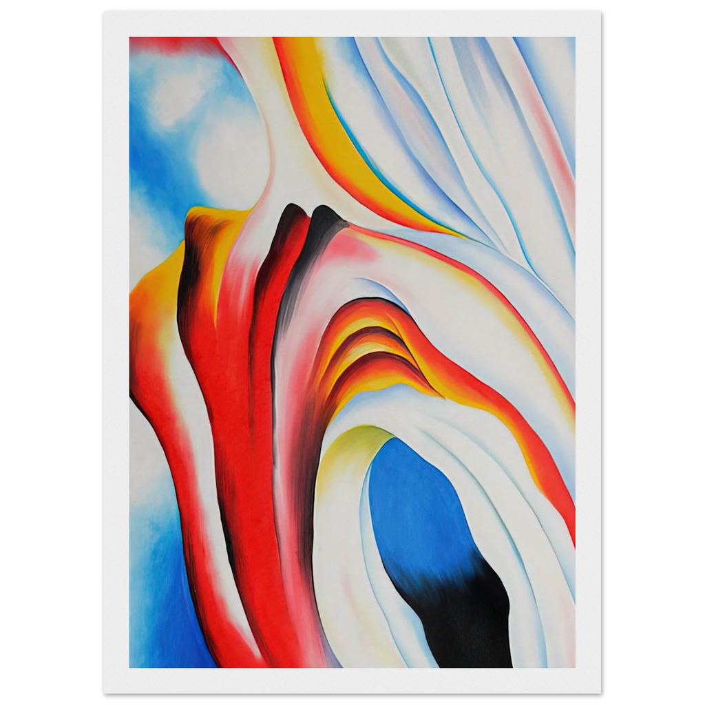 Music Pink and Blue Framed Poster | Georgia O'Keeffe Framed Prints Wall Art | Georgia O Keeffe Prints