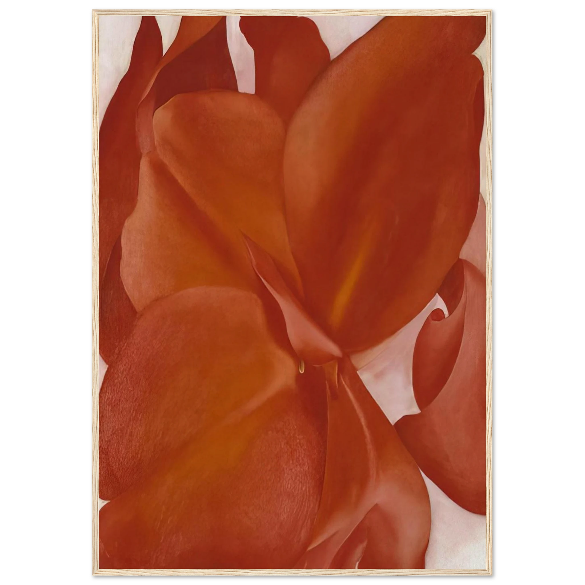 Red Cannas Framed Poster | Georgia O'Keeffe Framed Prints Wall Art | Georgia O Keeffe Prints