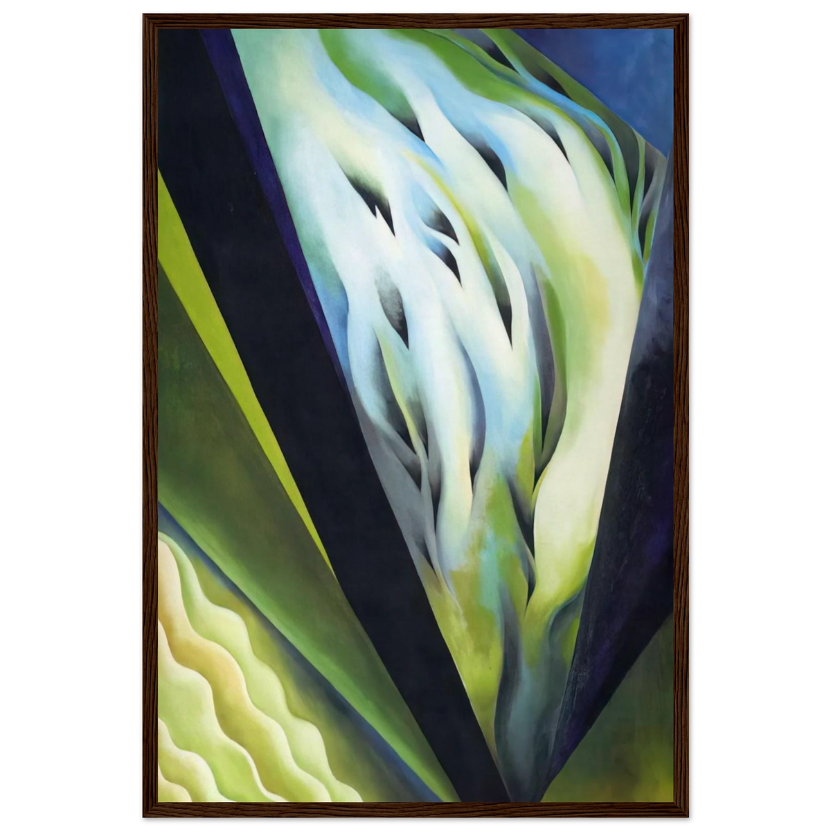 Blue and Green Music Framed Poster | Georgia O'Keeffe Framed Prints Wall Art | Georgia O Keeffe Prints