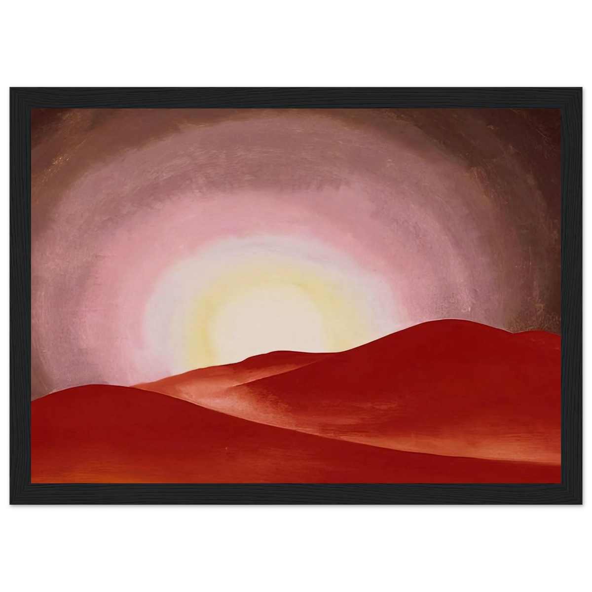 Red Hills, Lake George Framed Poster | Georgia O'Keeffe Framed Prints Wall Art | Georgia O Keeffe Prints