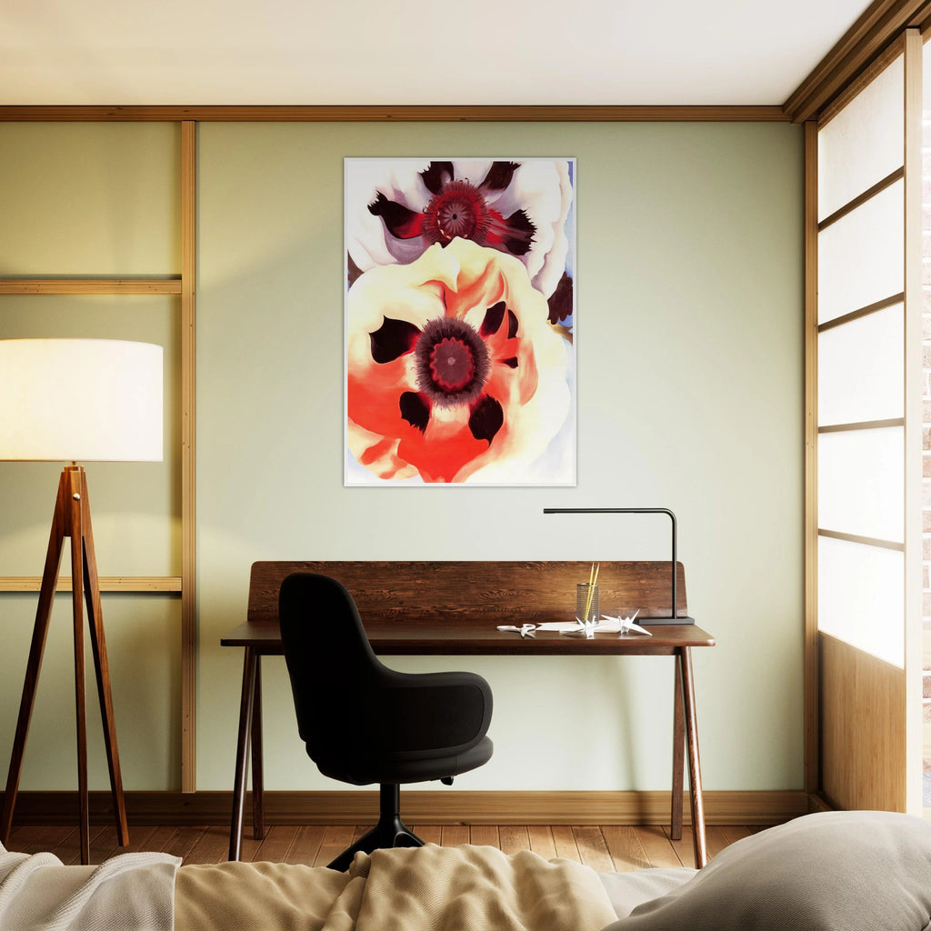 Poppies Framed Poster | Georgia O'Keeffe Framed Prints Wall Art | Georgia O Keeffe Prints
