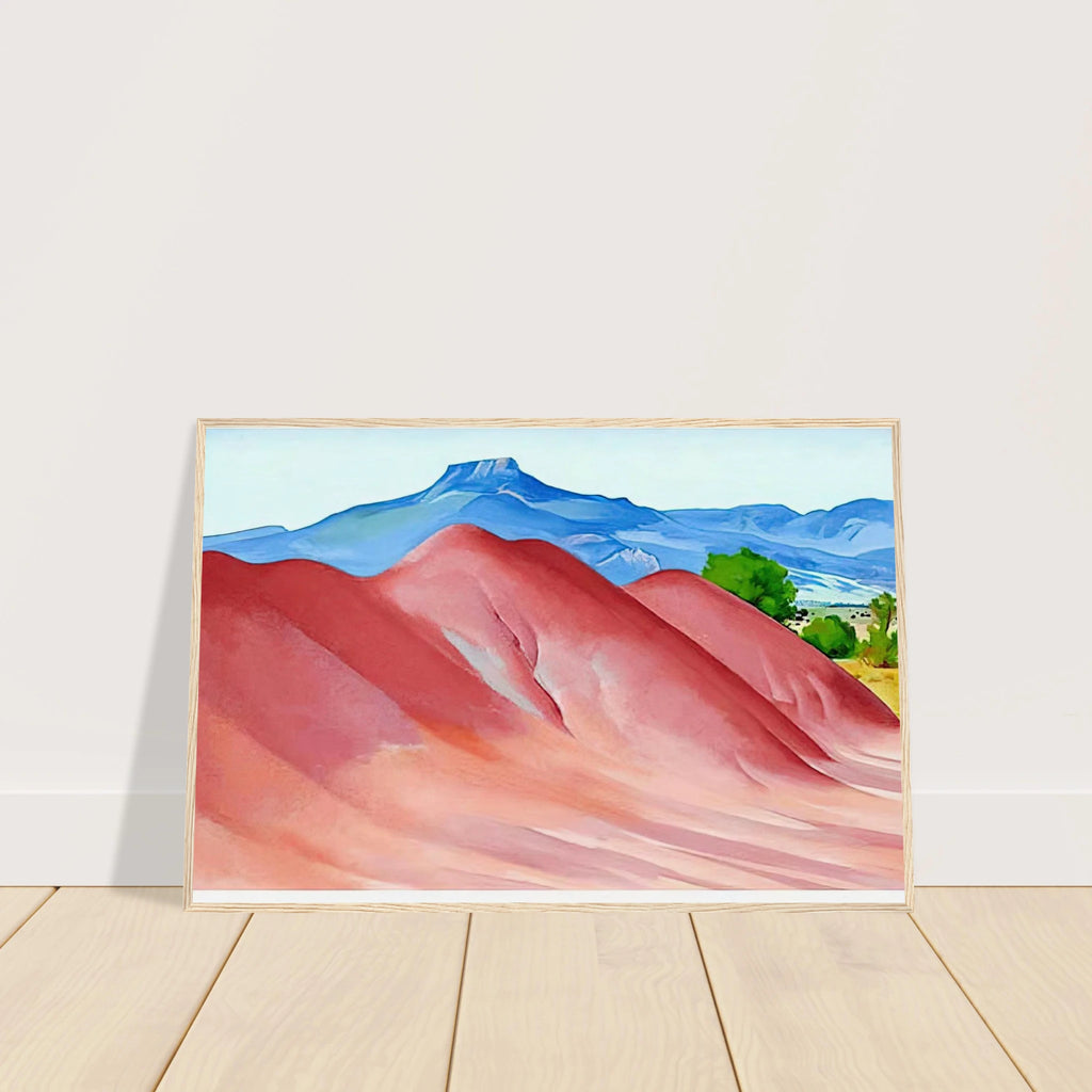 Red Hills and Pedernal Framed Poster | Georgia O'Keeffe Framed Prints Wall Art | Georgia O Keeffe Prints