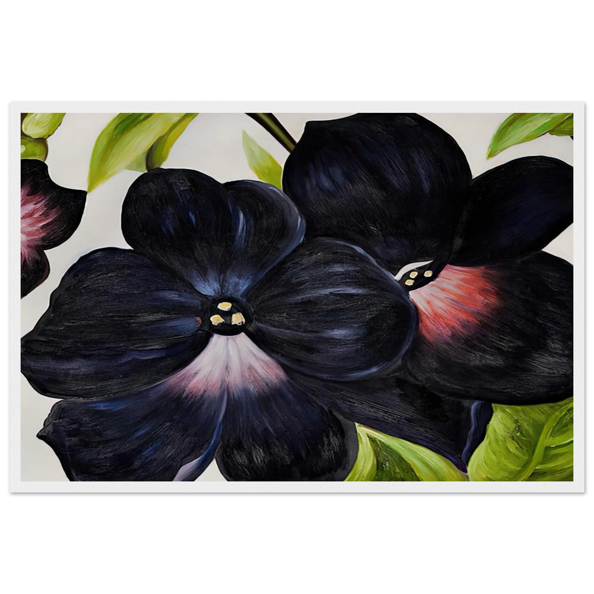 Black and Purple Petunias Framed Poster | Georgia O'Keeffe Framed Prints Wall Art | Georgia O Keeffe Prints