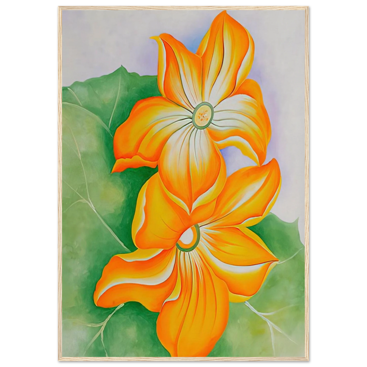 Squash Blossoms Framed Poster | Georgia O'Keeffe Framed Prints Wall Art | Georgia O Keeffe Prints