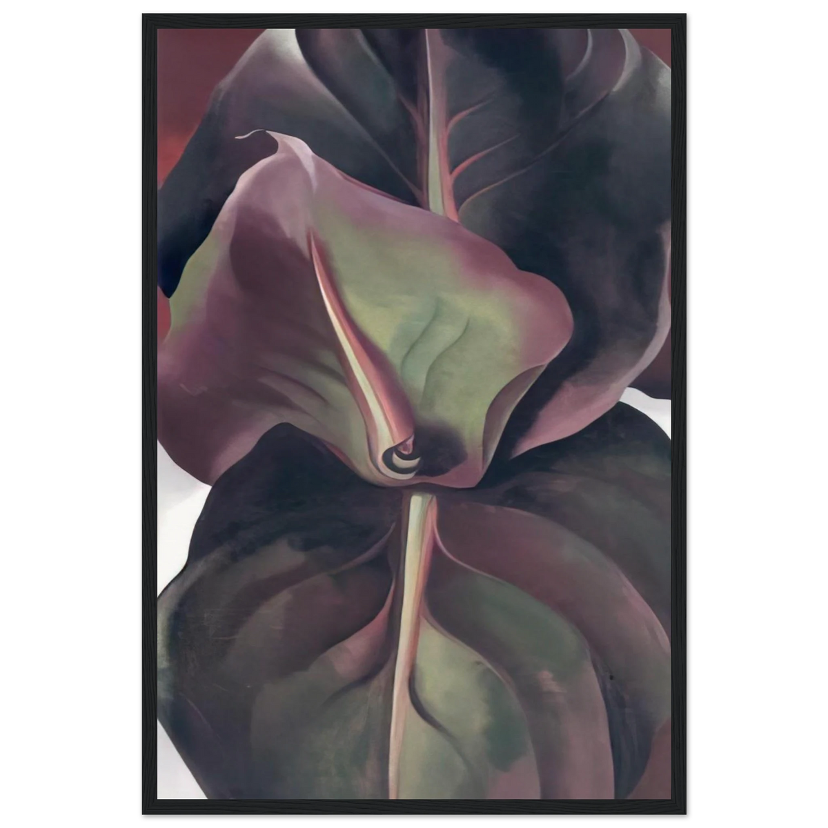 Canna Leaves Framed Poster | Georgia O'Keeffe Framed Prints Wall Art | Georgia O Keeffe Prints