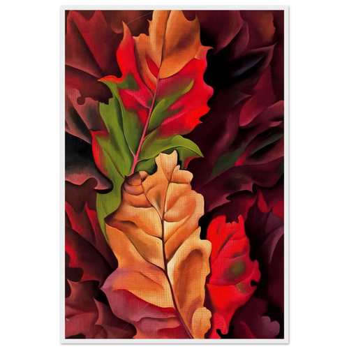 Autumn Leaves - Lake George, N.Y. Framed Poster | Georgia O'Keeffe Framed Prints Wall Art | Georgia O Keeffe Prints