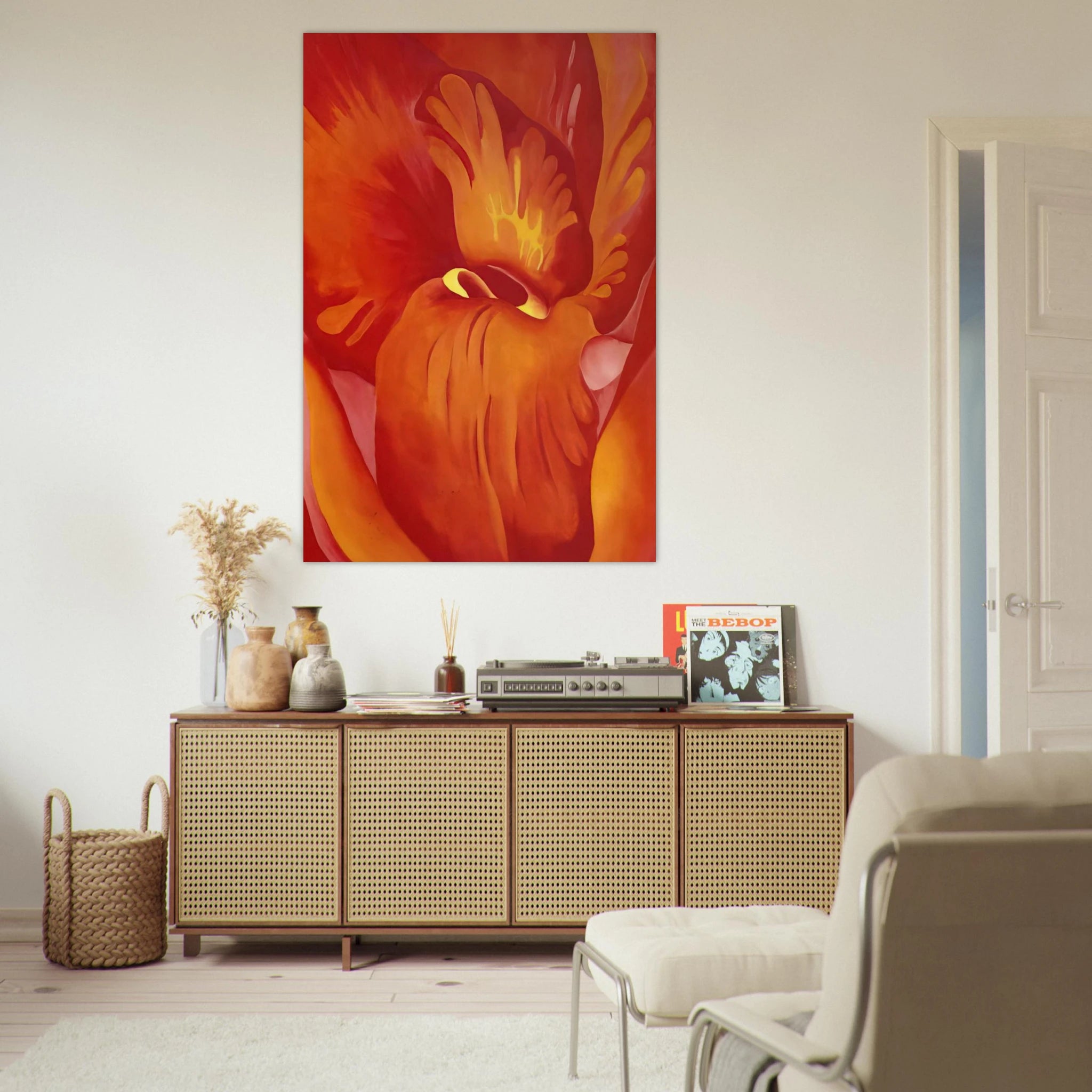 Canna Red and Orange Poster | Georgia O'Keeffe Poster | Georgia O Keeffe Prints