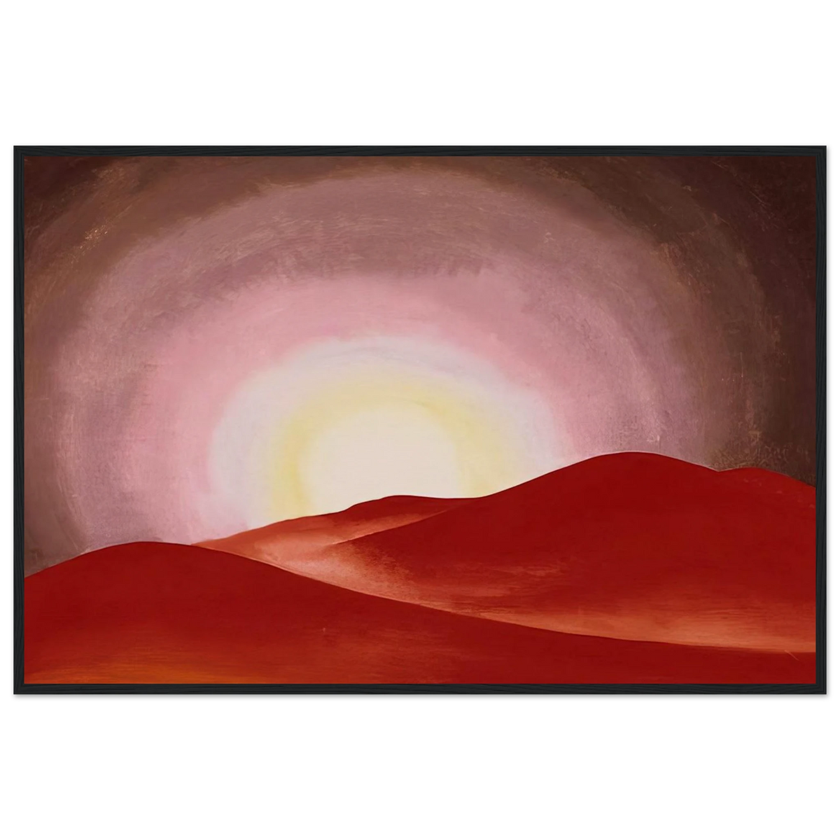 Red Hills, Lake George Framed Poster | Georgia O'Keeffe Framed Prints Wall Art | Georgia O Keeffe Prints