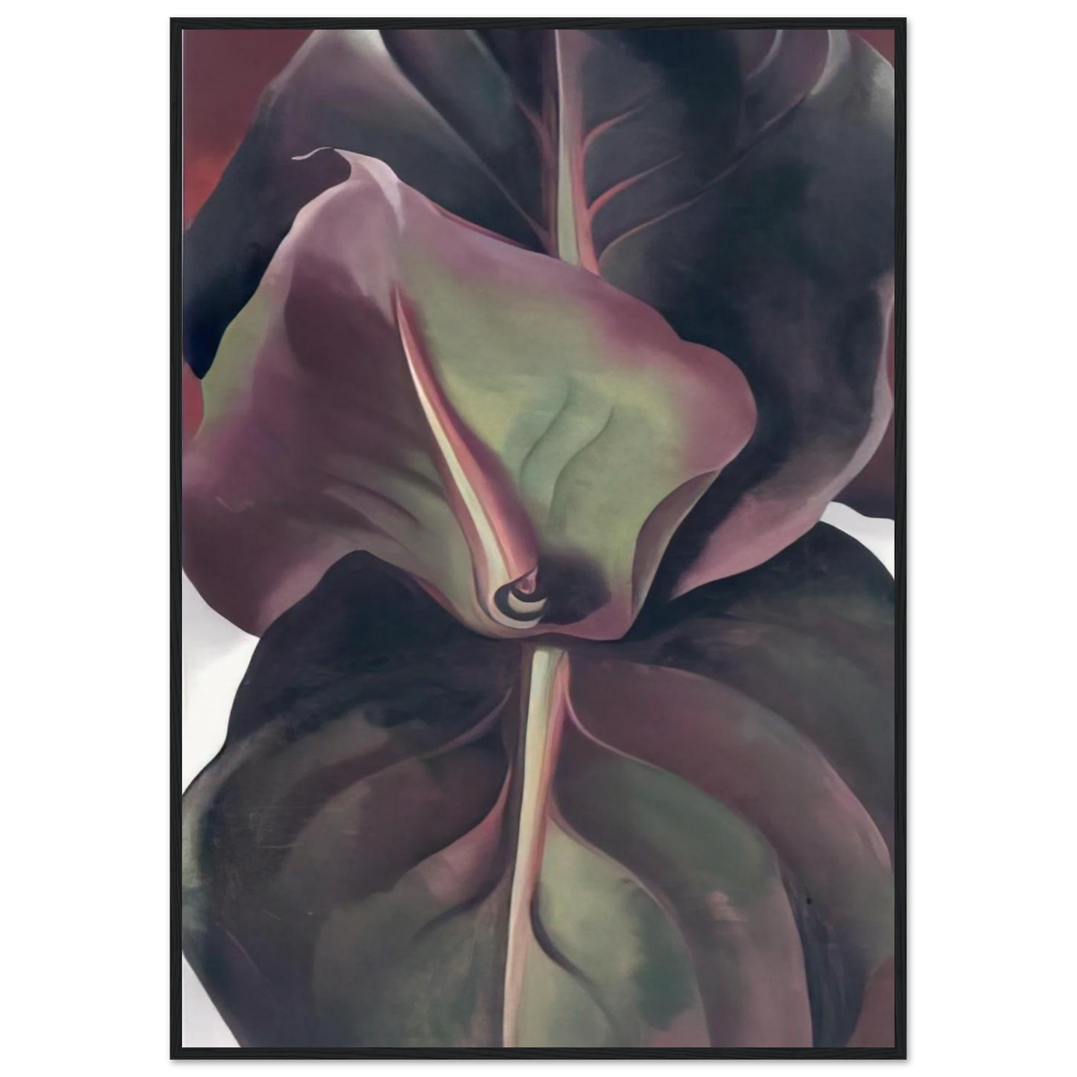Canna Leaves Framed Poster | Georgia O'Keeffe Framed Prints Wall Art | Georgia O Keeffe Prints