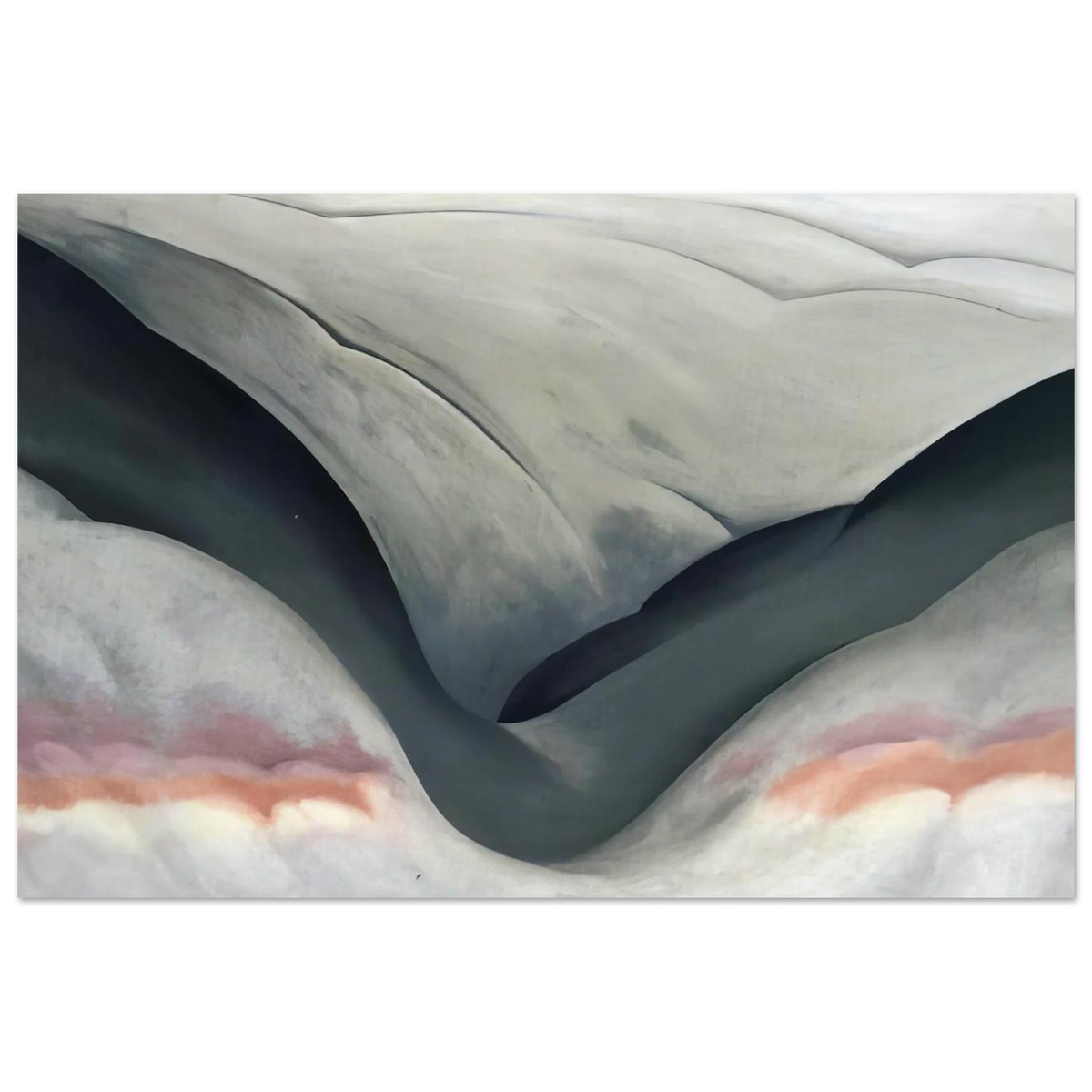 Black Place, Grey and Pink Poster | Georgia O'Keeffe Poster | Georgia O Keeffe Prints