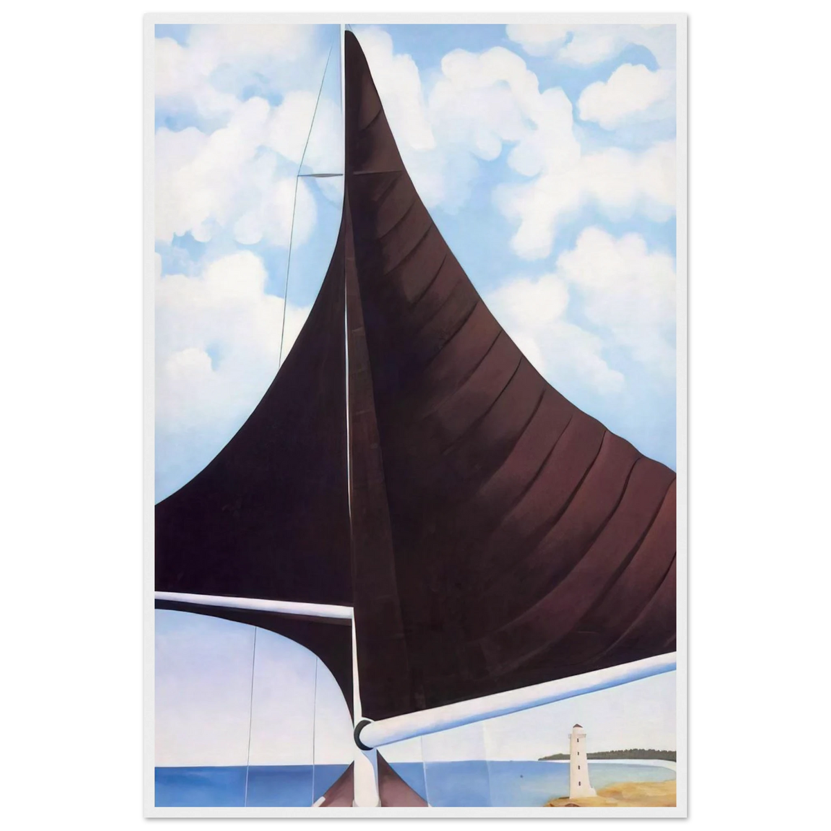 Brown Sail, Wing on Wing, Nassau Framed Poster | Georgia O'Keeffe Framed Prints Wall Art | Georgia O Keeffe Prints