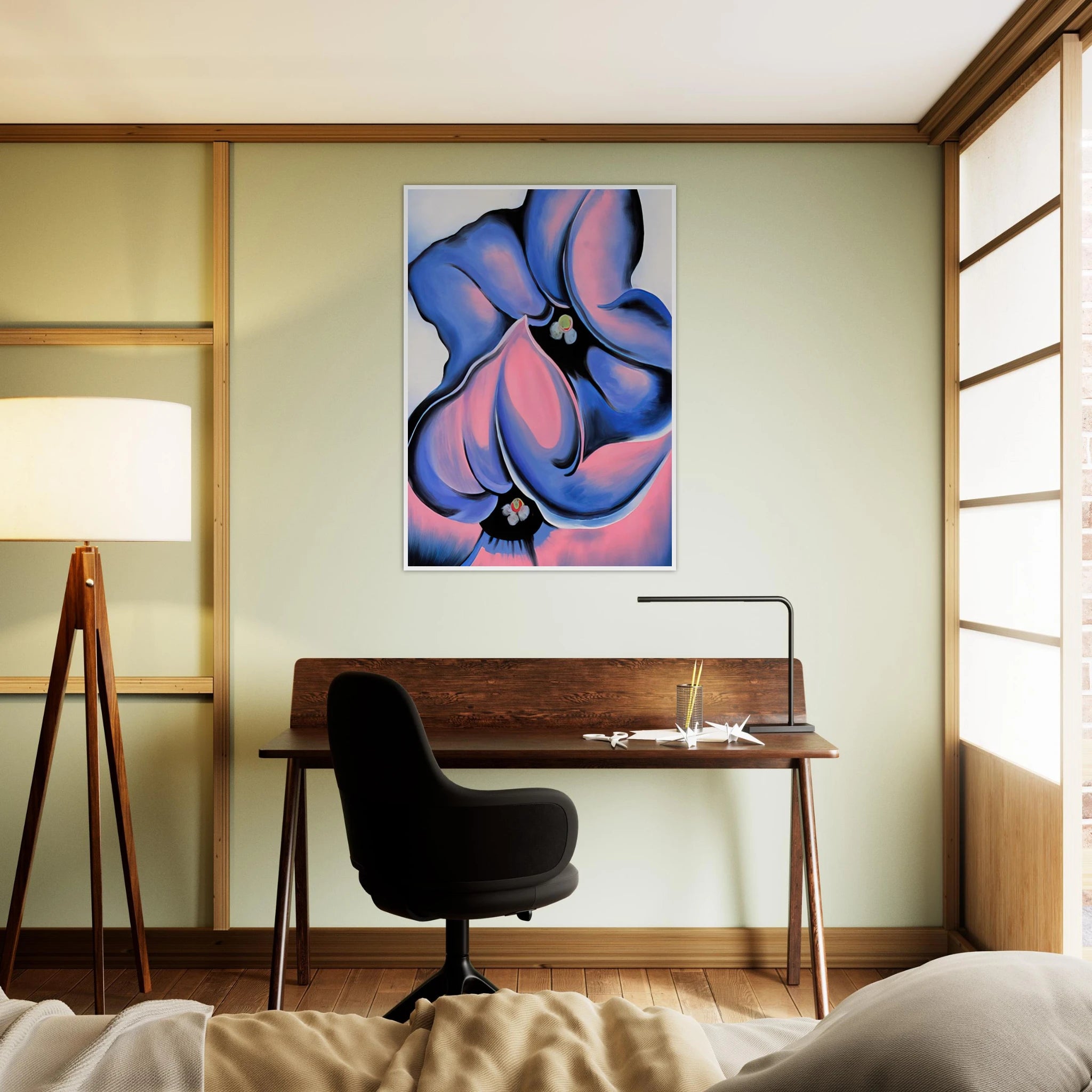 Purple Petunia Framed Poster | Georgia O'Keeffe Framed Prints Wall Art | Georgia O Keeffe Prints