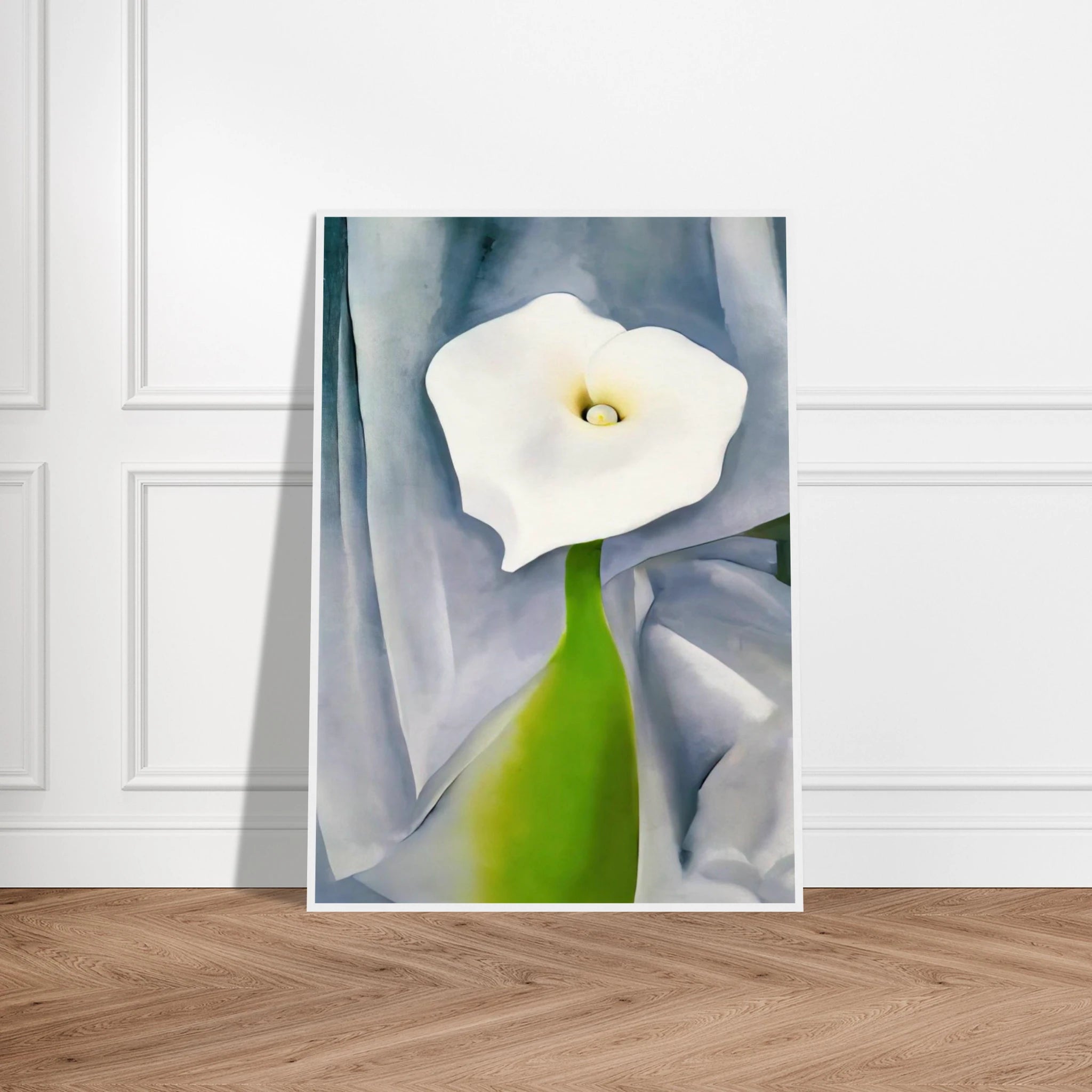 Calla Lily on Grey Framed Poster | Georgia O'Keeffe Framed Prints Wall Art | Georgia O Keeffe Prints