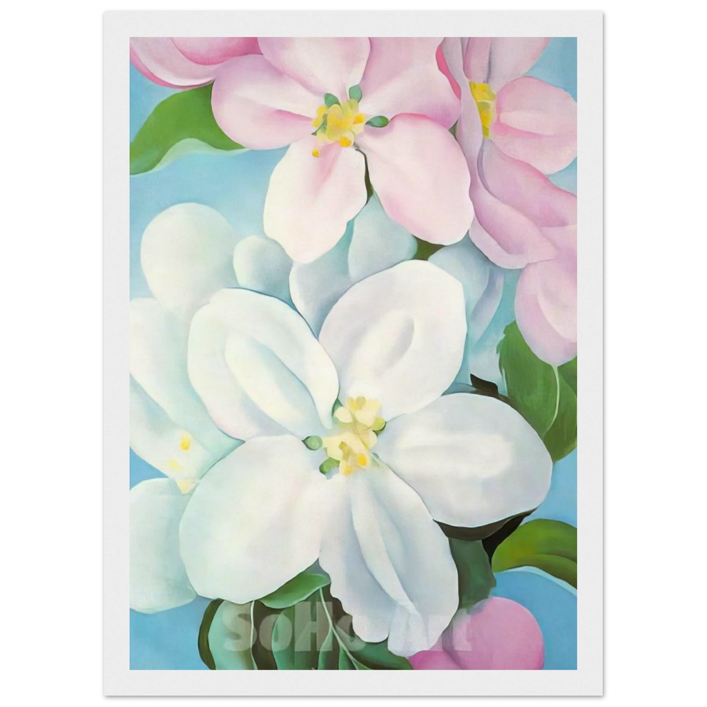 Apple Blossoms Framed Poster | Georgia O'Keeffe Framed Prints Wall Art | Georgia O Keeffe Prints