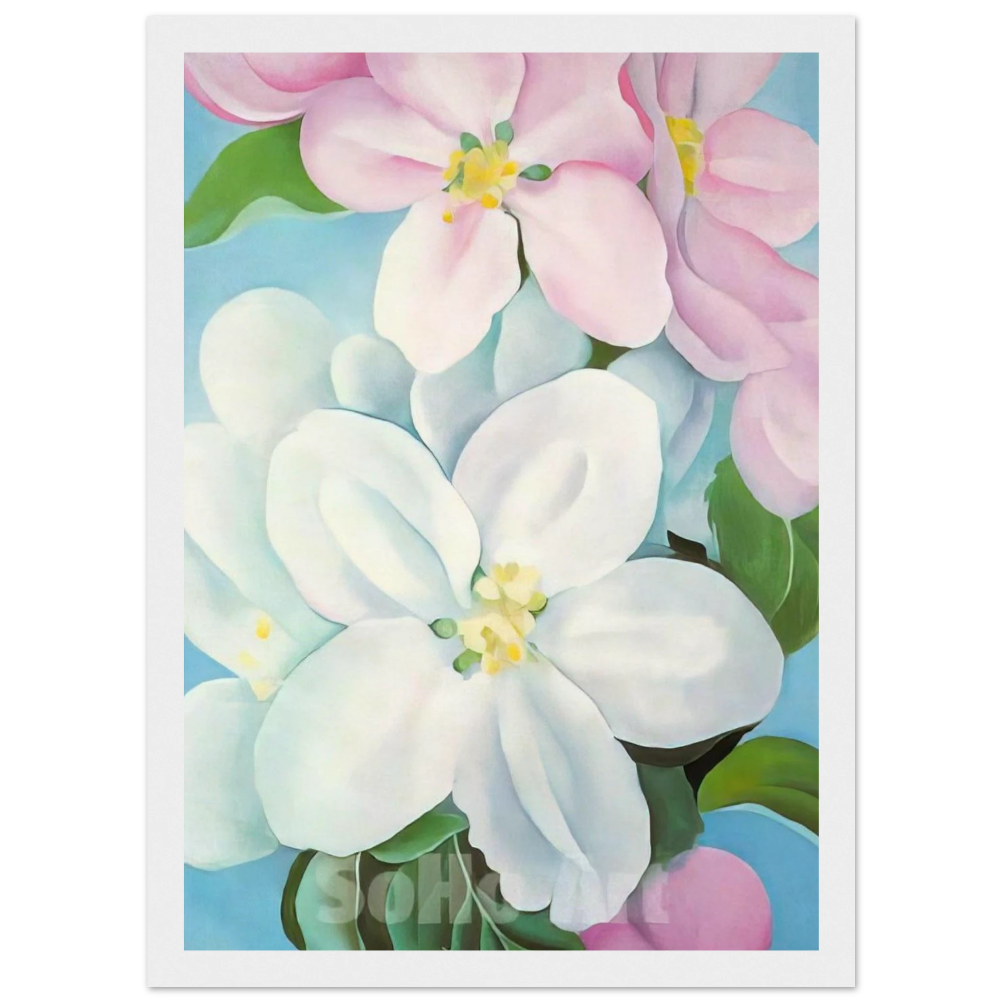 Apple Blossoms Framed Poster | Georgia O'Keeffe Framed Prints Wall Art | Georgia O Keeffe Prints