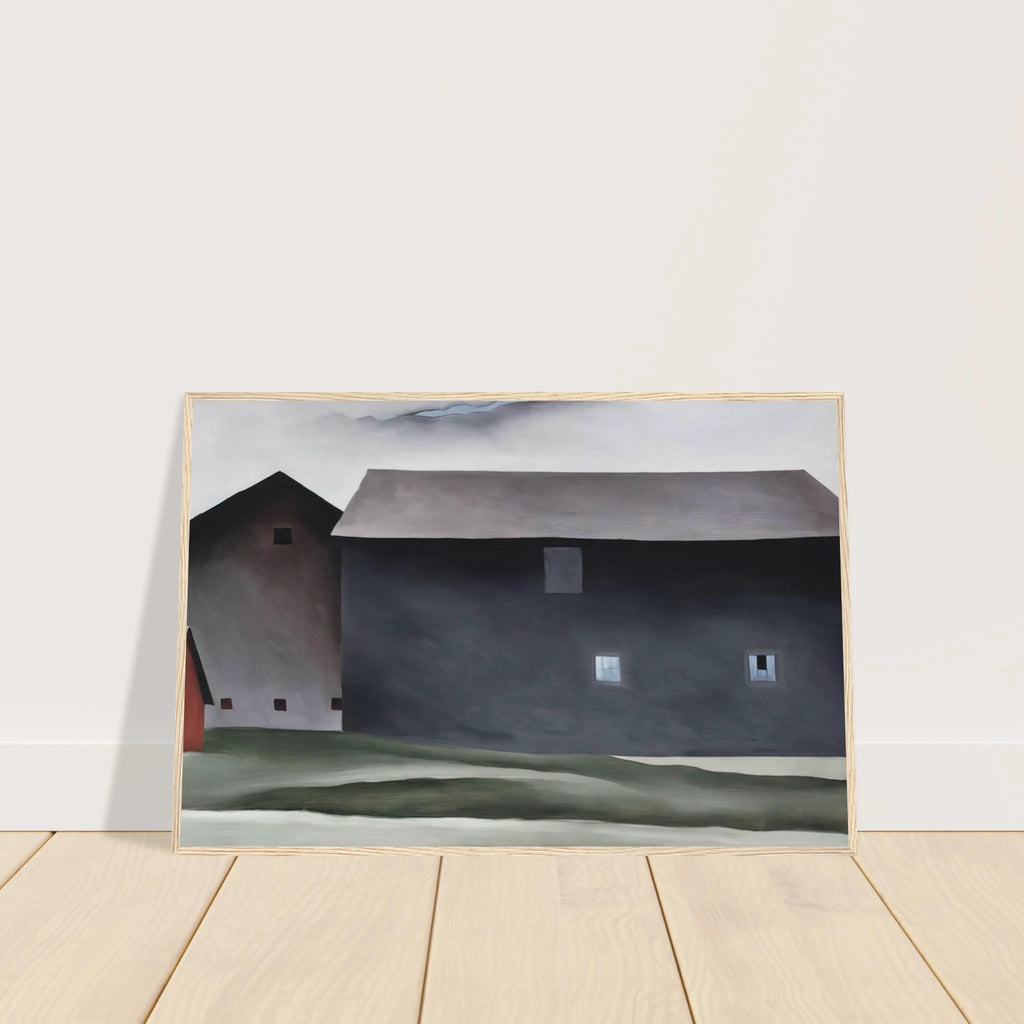 Lake George Barns Framed Poster | Georgia O'Keeffe Framed Prints Wall Art | Georgia O Keeffe Prints