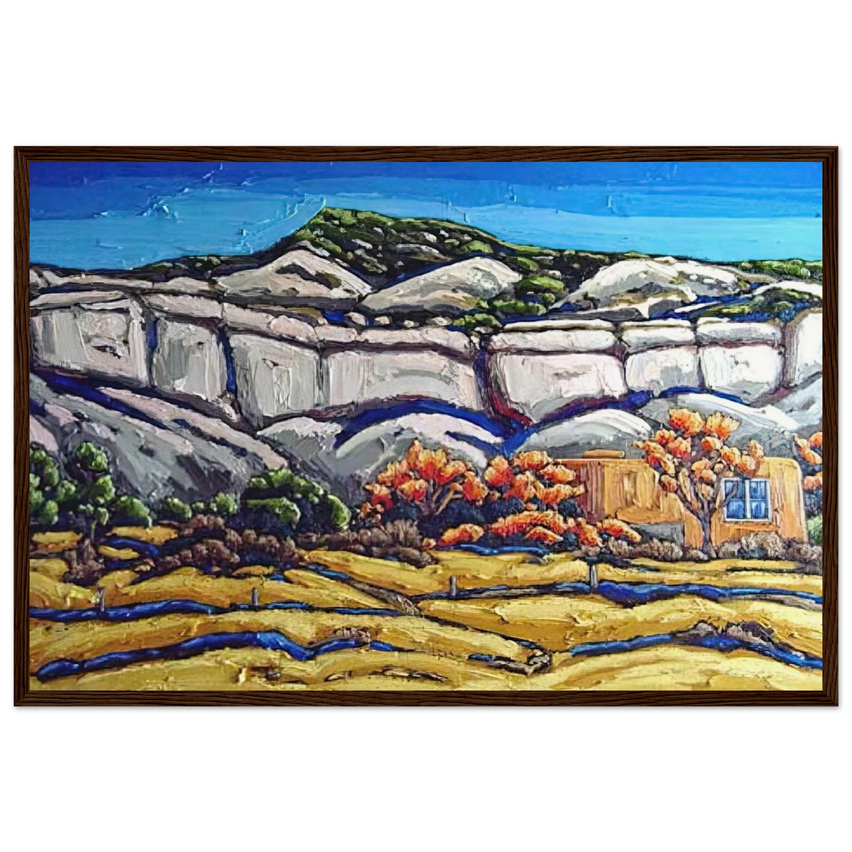 Ghost Ranch Painting Framed Poster | Georgia O'Keeffe Framed Prints Wall Art | Georgia O Keeffe Prints