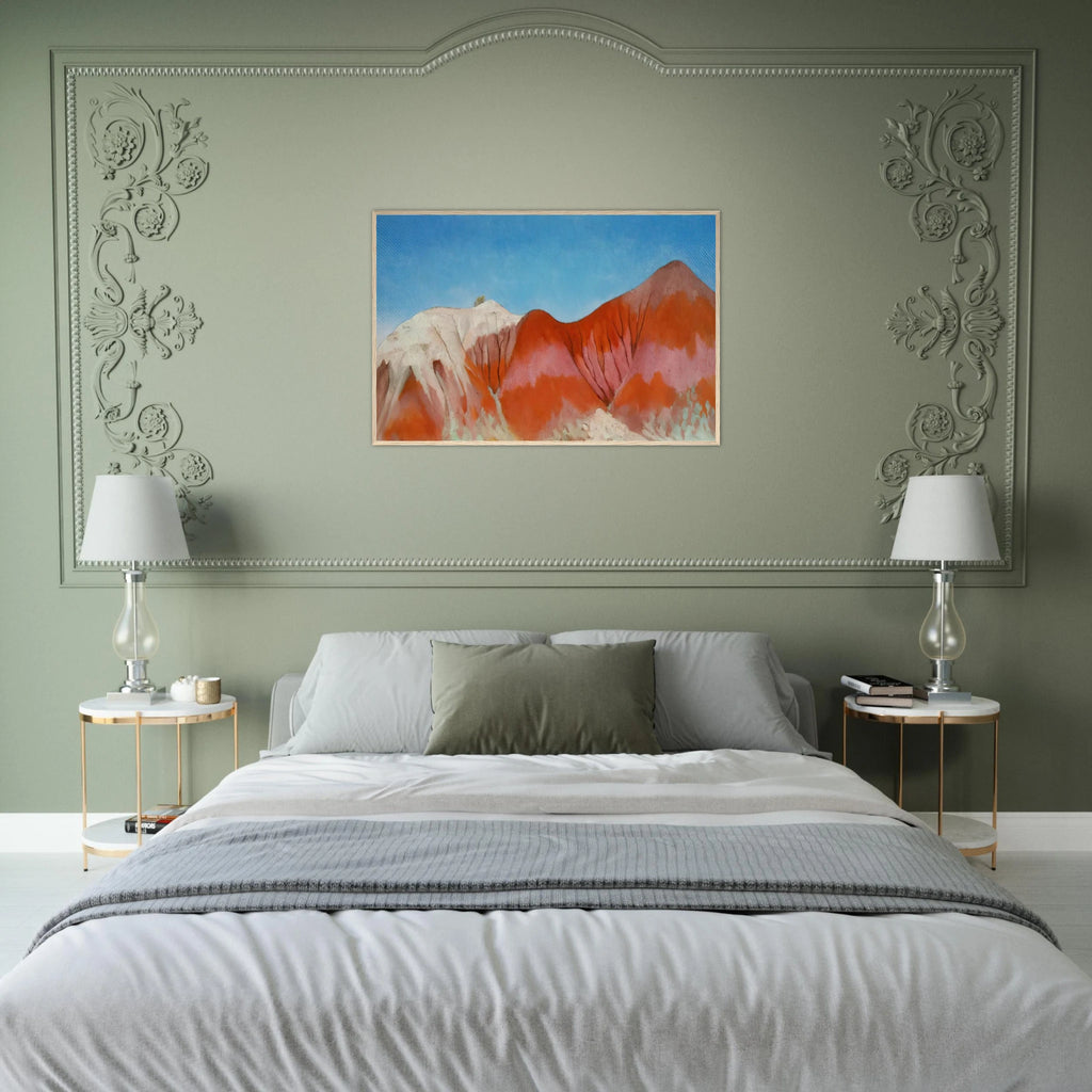 Series near abiquiu, New Mexico - Hills to the left Framed Poster | Georgia O'Keeffe Framed Prints Wall Art | Georgia O Keeffe Prints