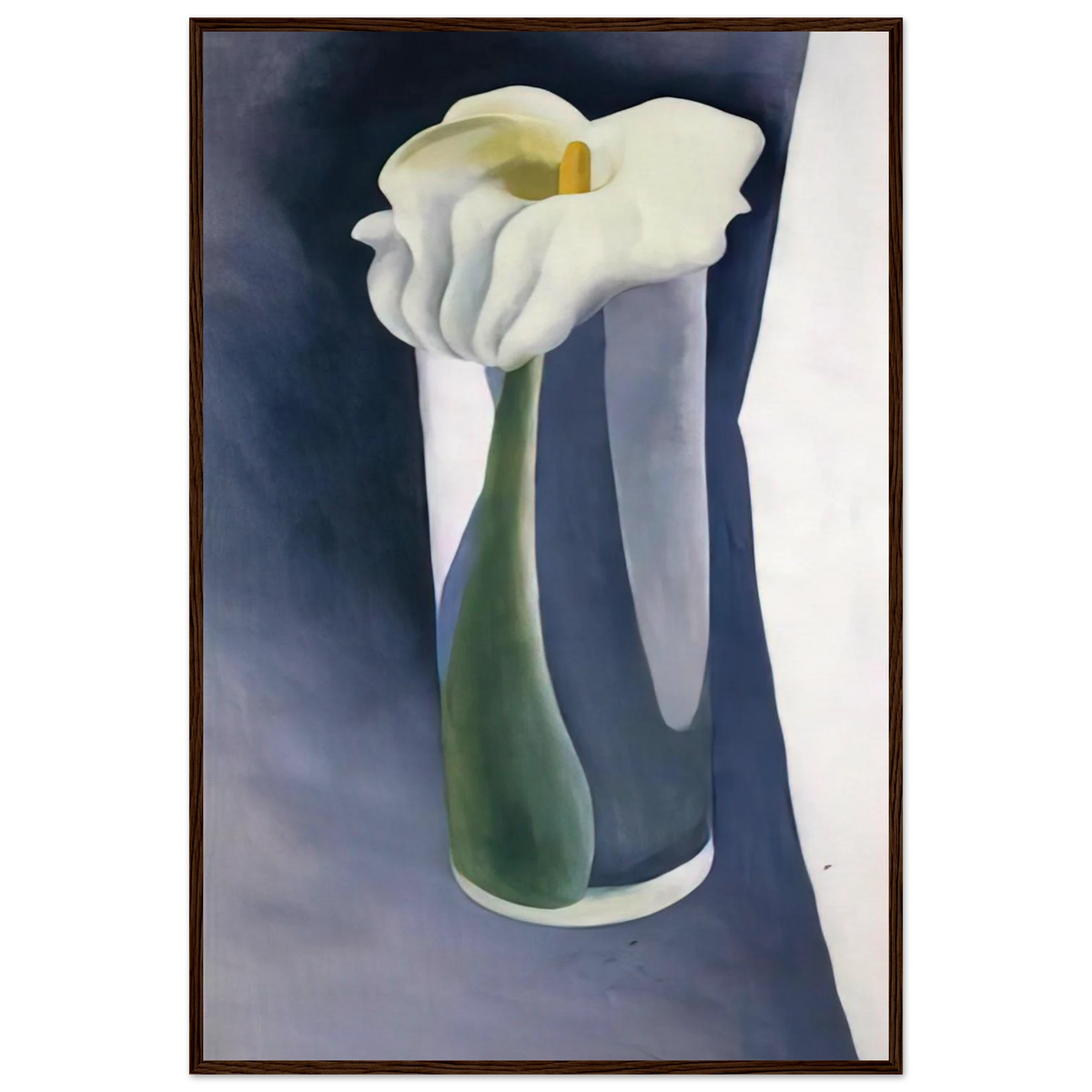 Calla Lily in Tall Glass Framed Poster | Georgia O'Keeffe Framed Prints Wall Art | Georgia O Keeffe Prints